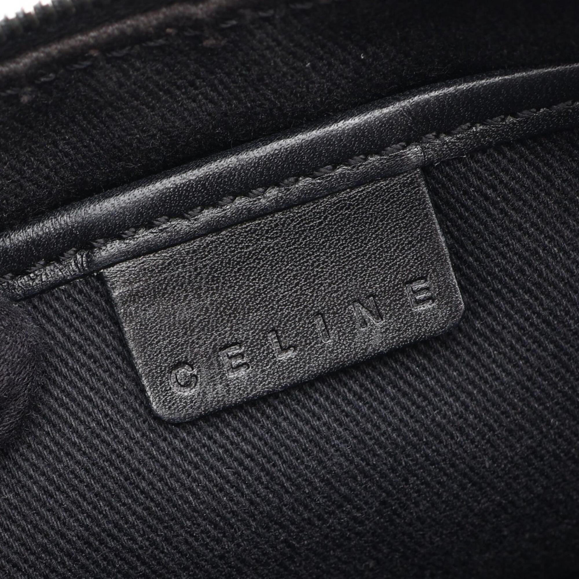 Celine Black Suede Leather Handbag (Pre-Owned)
