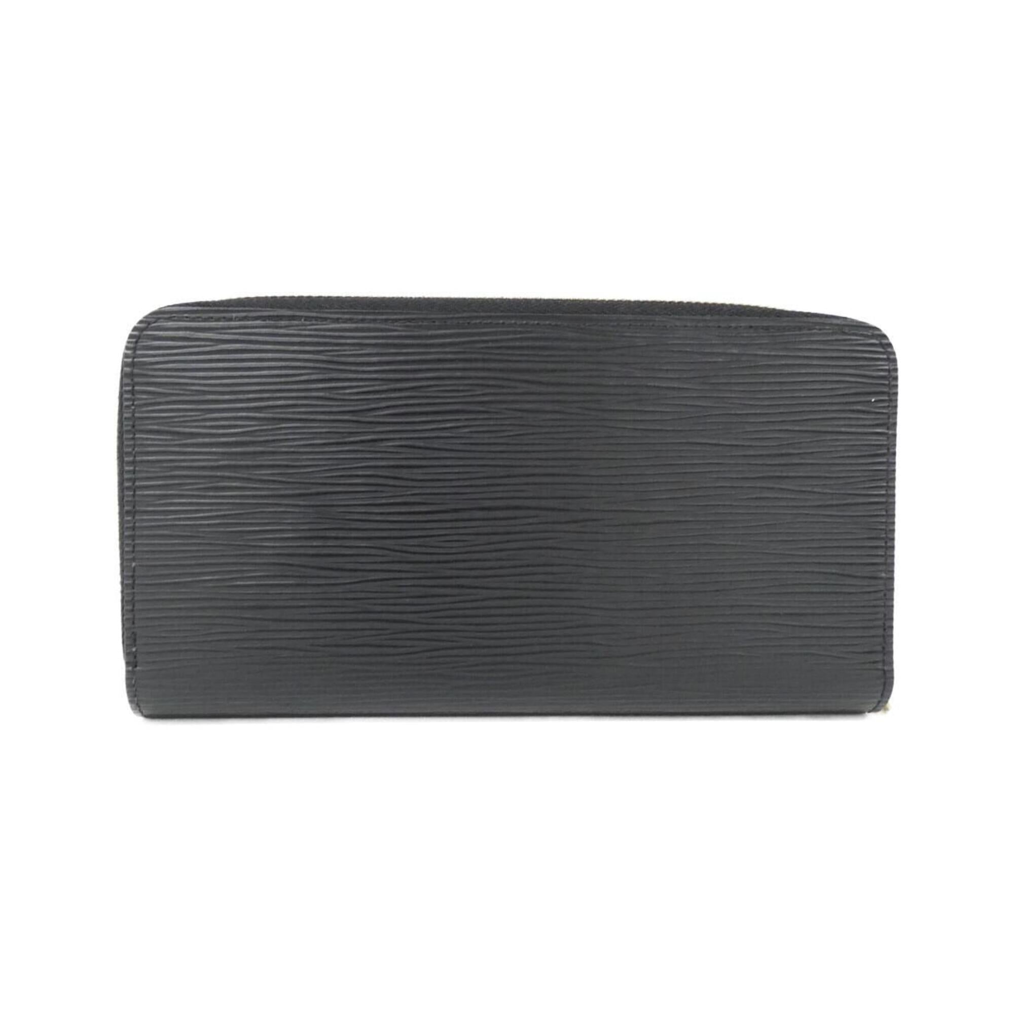 Louis Vuitton Black Leather Long Wallet (Bi-Fold) (Pre-Owned)