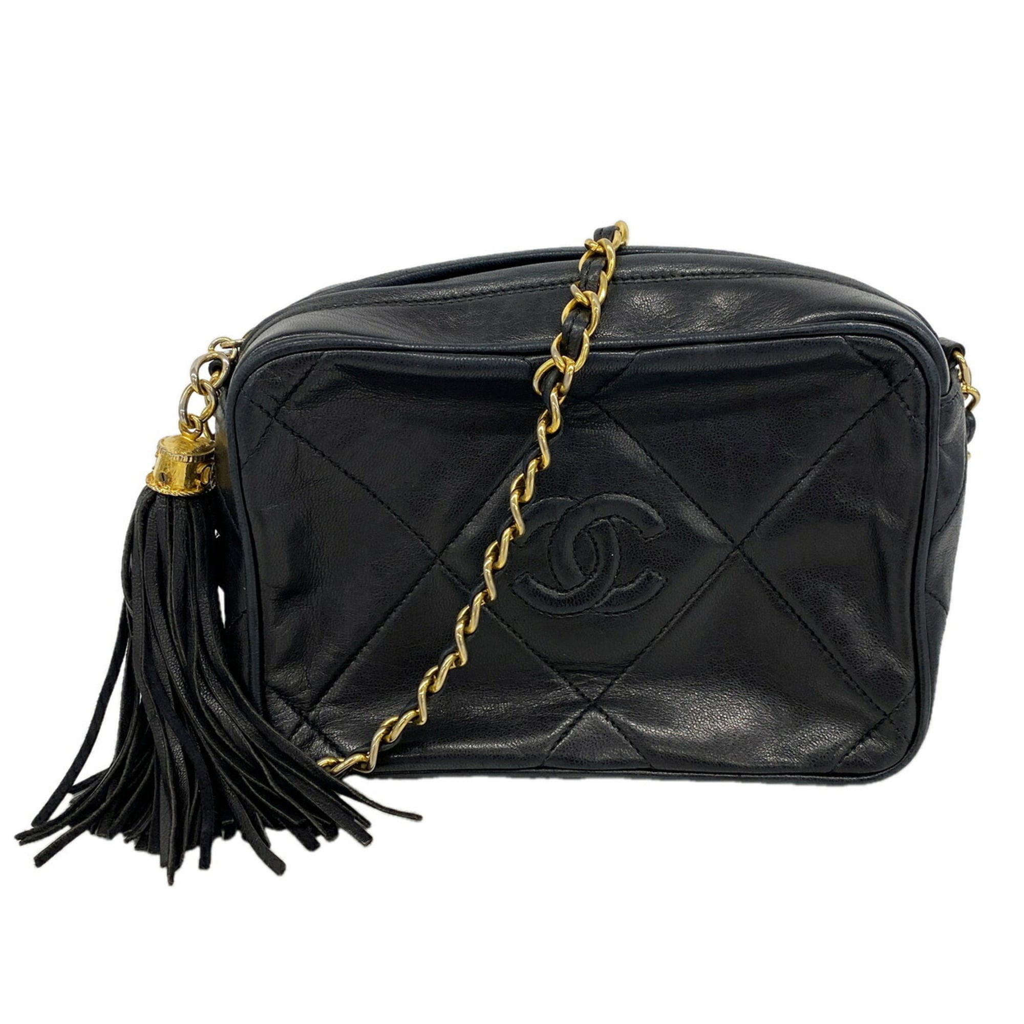 Chanel Black Leather Shoulder Bag (Pre-Owned)