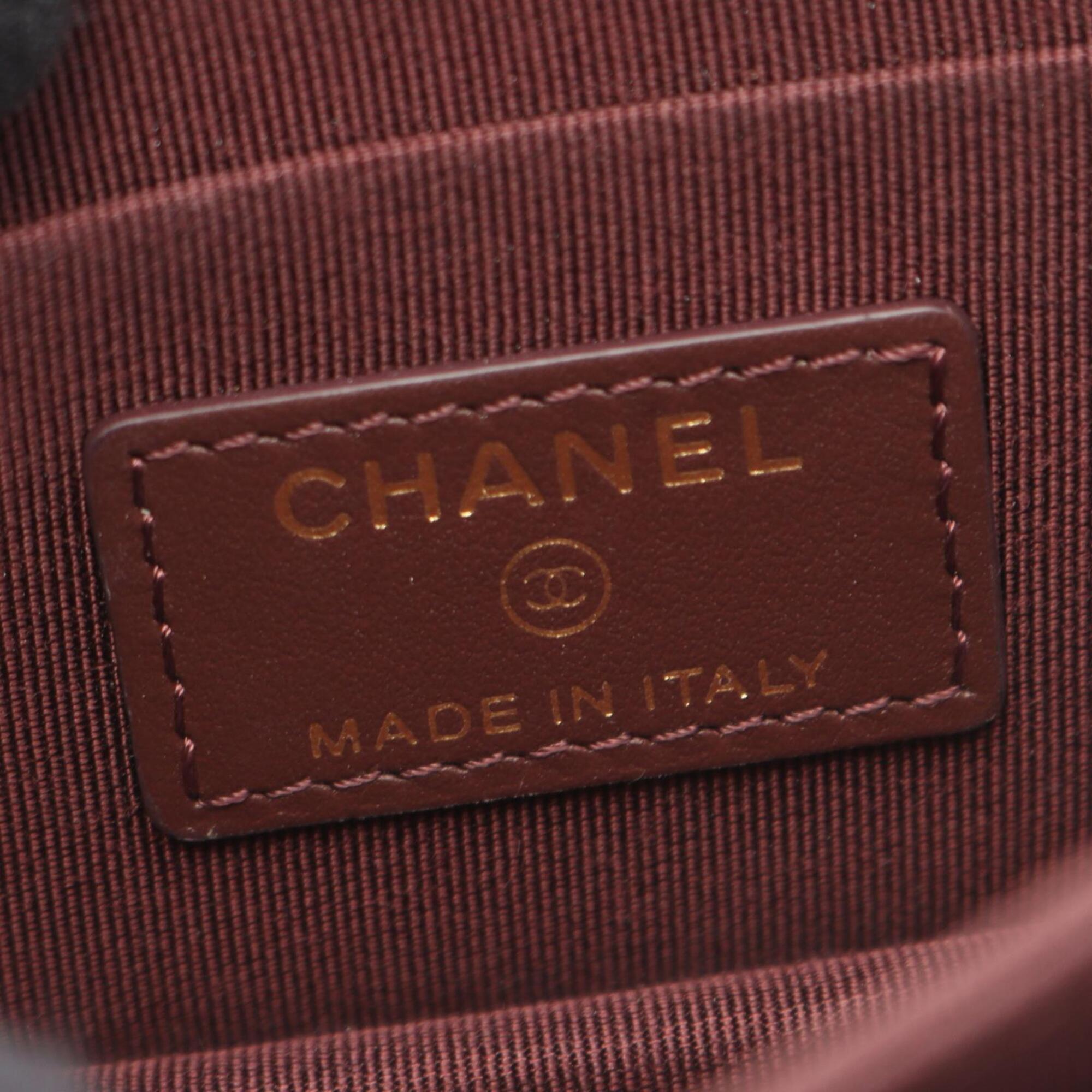 Chanel Black Grained Calfskin Handbag Shoulder Bag (Pre-Owned)