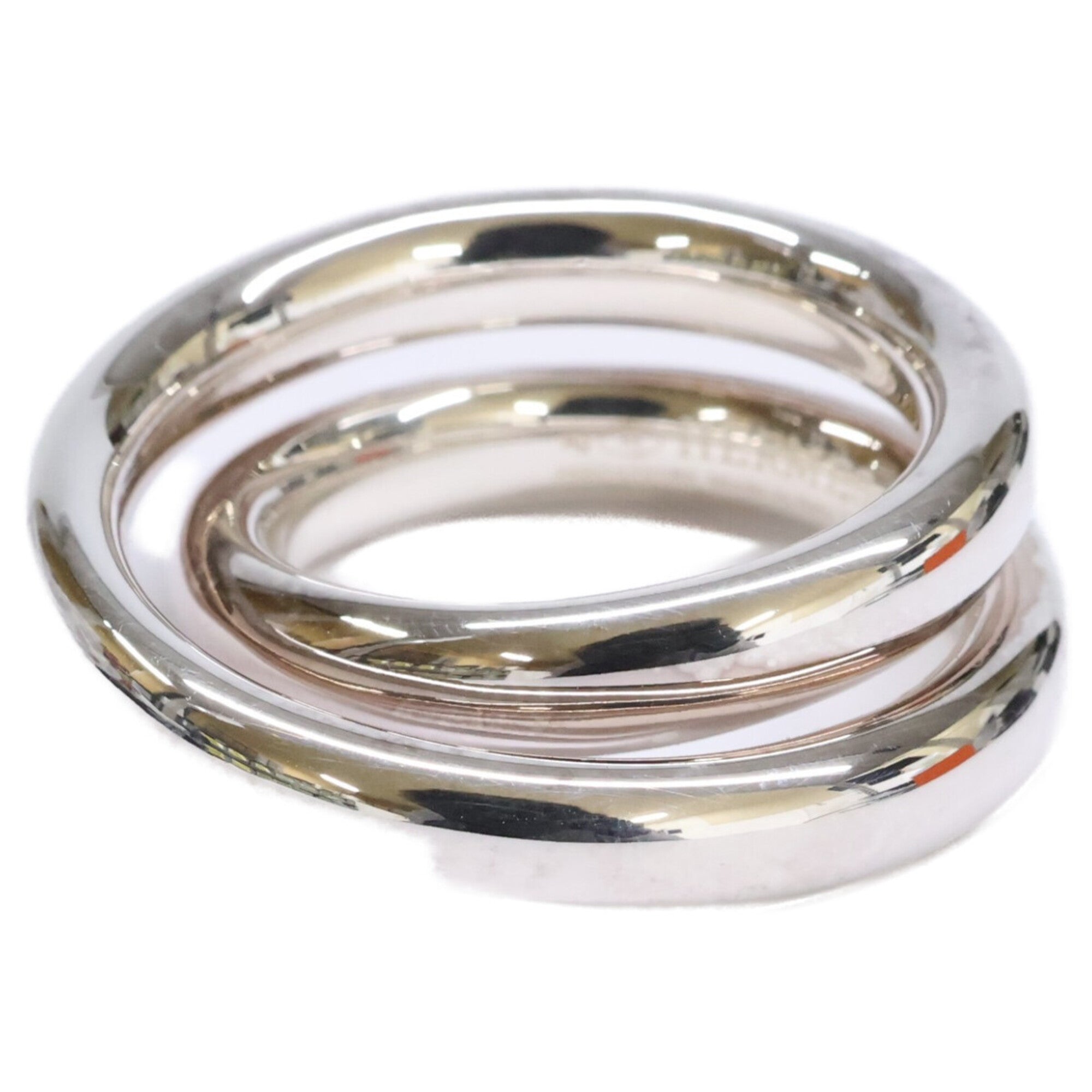 Hermes Silver Silver 925 Band Ring (Pre-Owned)