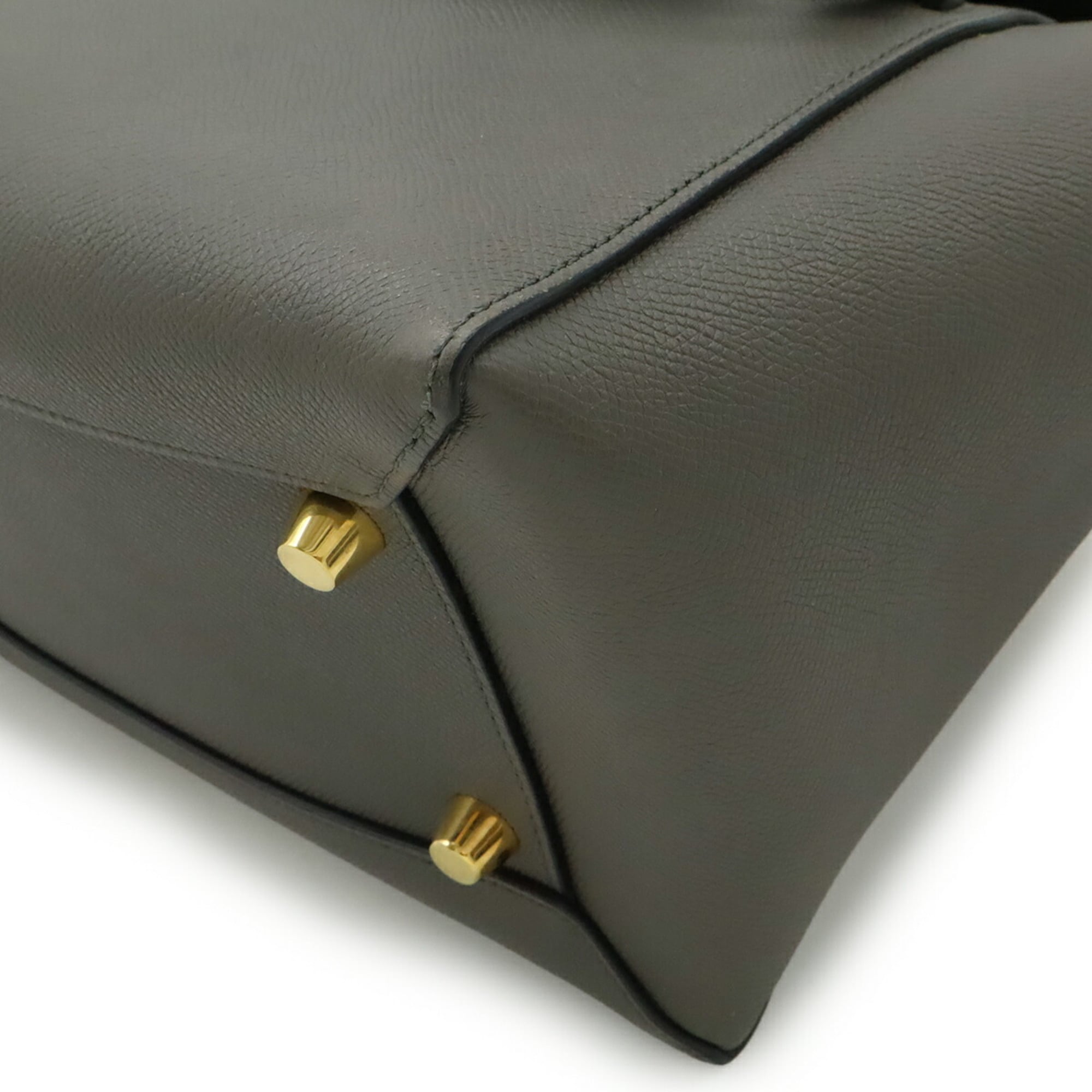 Celine Gray Leather Handbag Shoulder Bag (Pre-Owned)