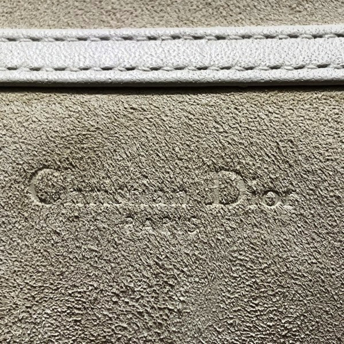 Christian Dior Ivory Leather Handbag Shoulder Bag (Pre-Owned)