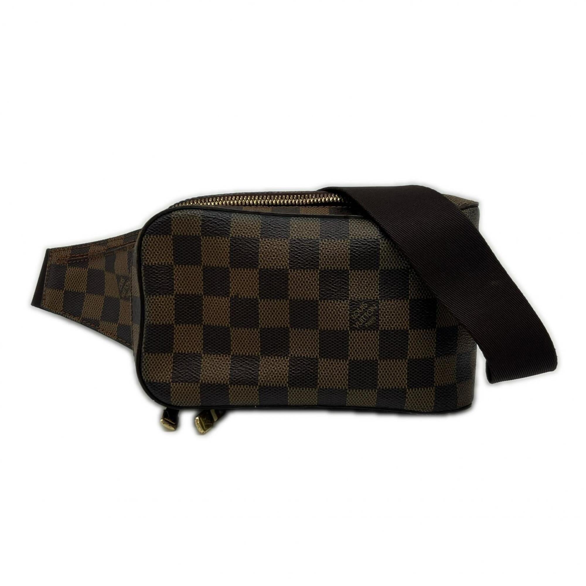 Louis Vuitton Beige Brown Damier Canvas Galle Coated Canvas Leather Shoulder Bag (Pre-Owned)