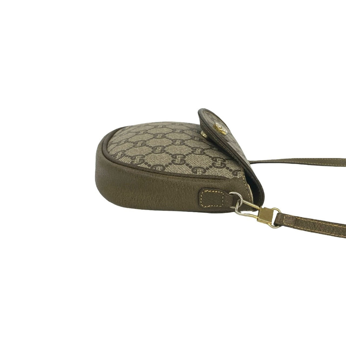 Gucci Brown Leather Pvc Pochette Shoulder Bag (Pre-Owned)