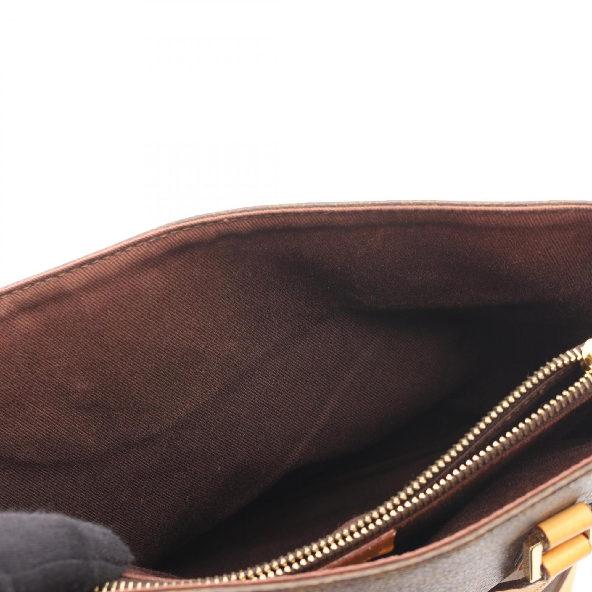 Celine Brown Coated Canvas Leather Handbag Tote Bag (Pre-Owned)