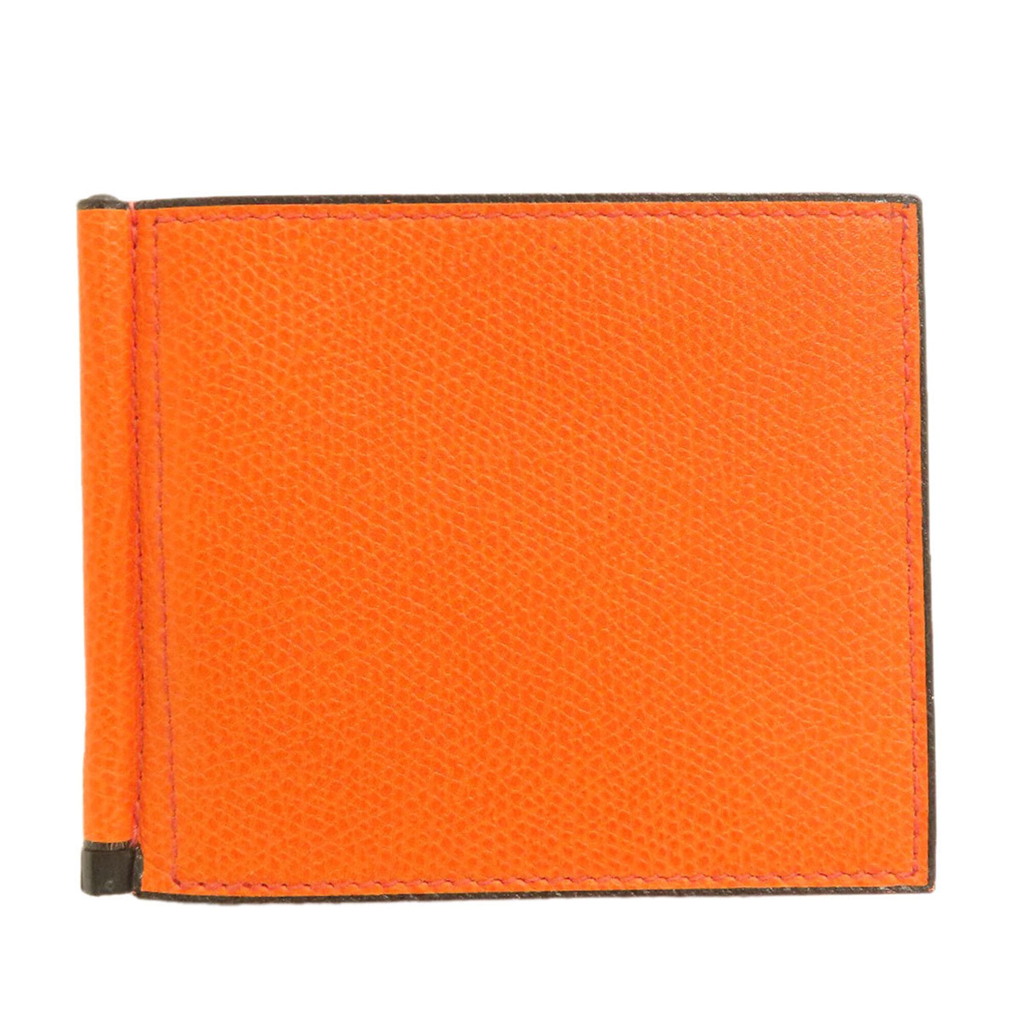 Valextra Orange Leather Money Clip (Pre-Owned)