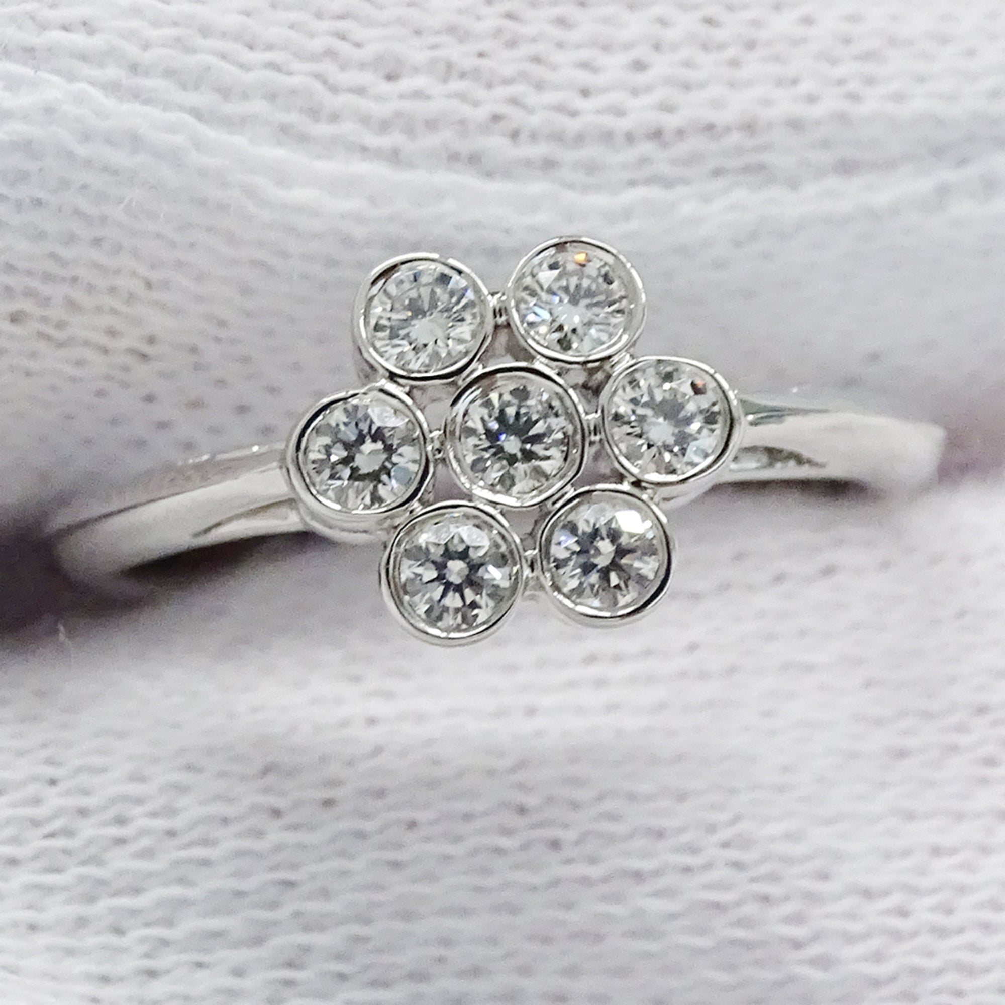 Tiffany Silver Platinum 950 Band Ring (Pre-Owned)