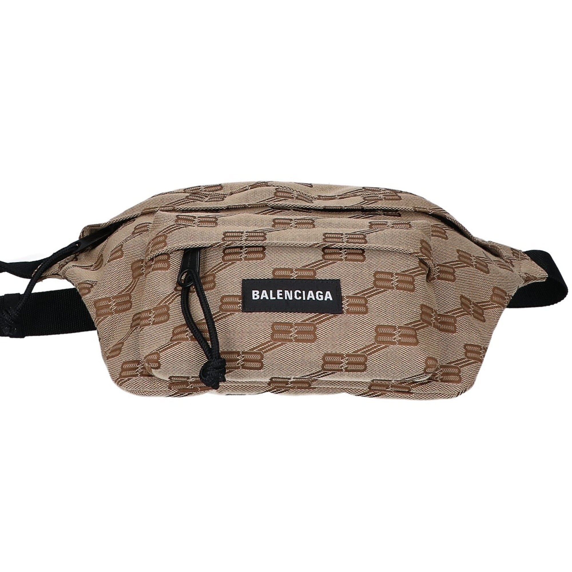 Balenciaga Beige Jacquard Fanny Pack (Pre-Owned)
