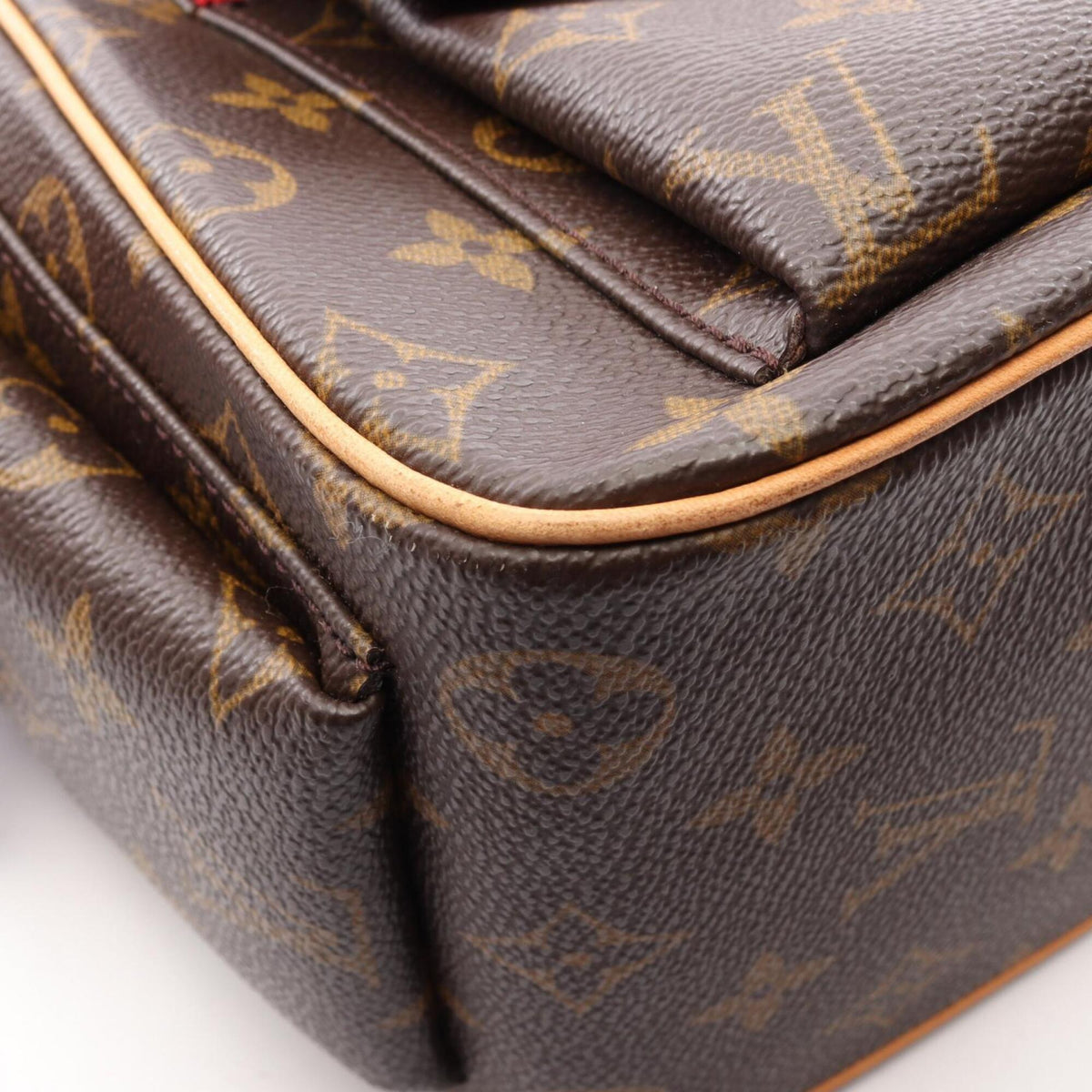 Louis Vuitton Brown Monogram Coated Canvas Leather Handbag (Pre-Owned)