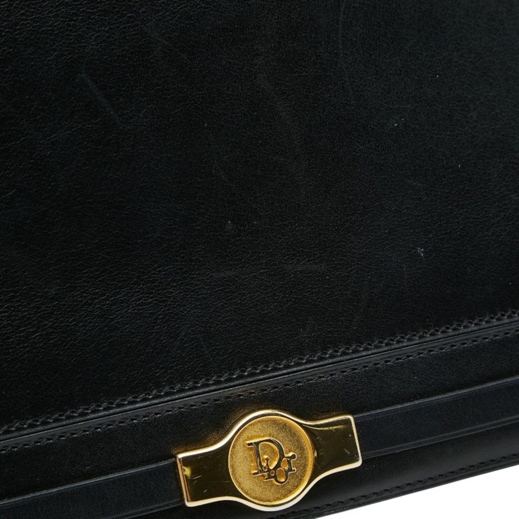 Christian Dior Black Leather Shoulder Bag (Pre-Owned)