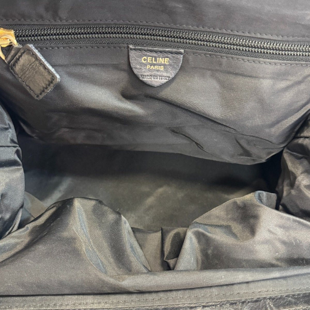 Celine Black Nylon Leather Handbag (Pre-Owned)