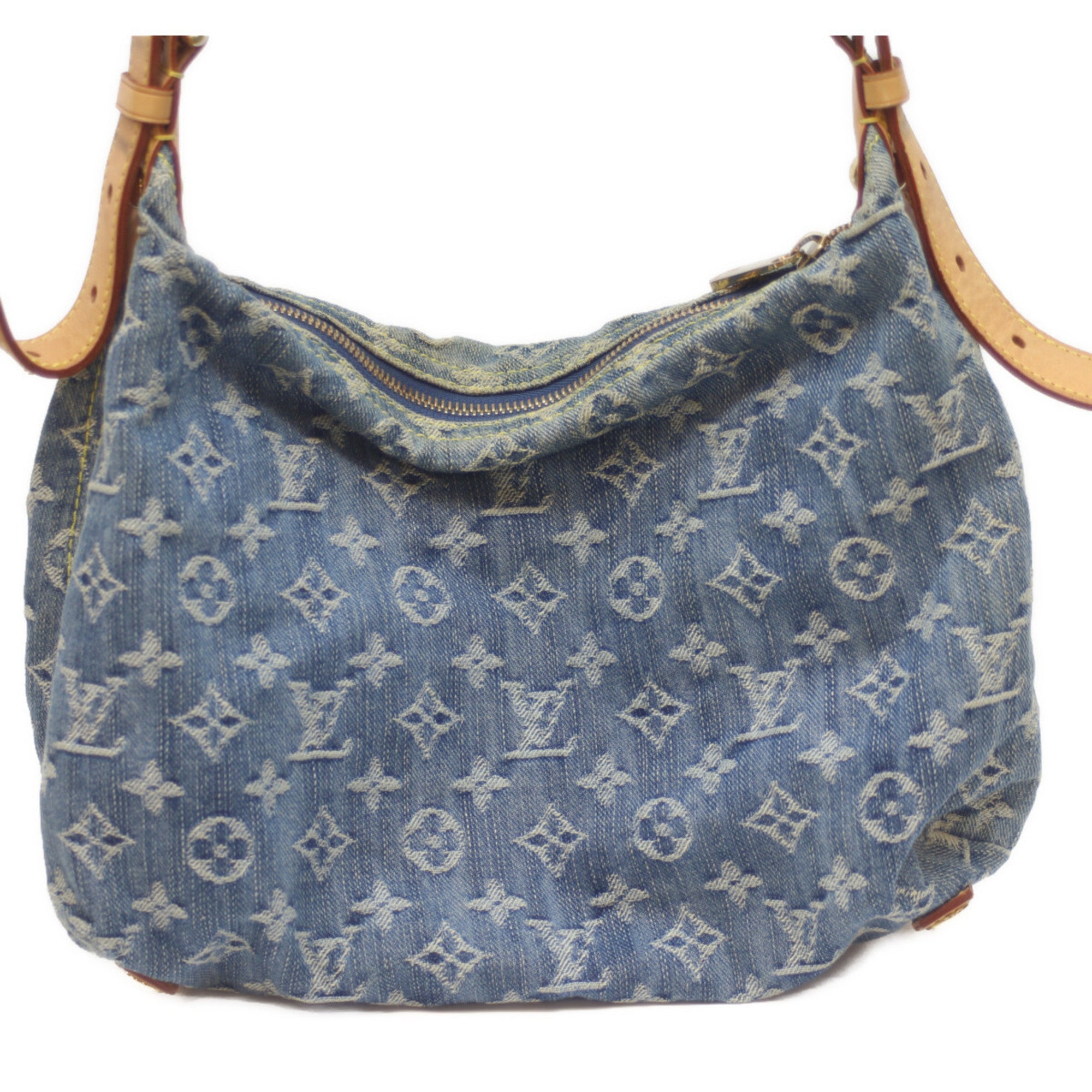 Louis Vuitton Blue Monogram Denim Shoulder Bag (Pre-Owned)