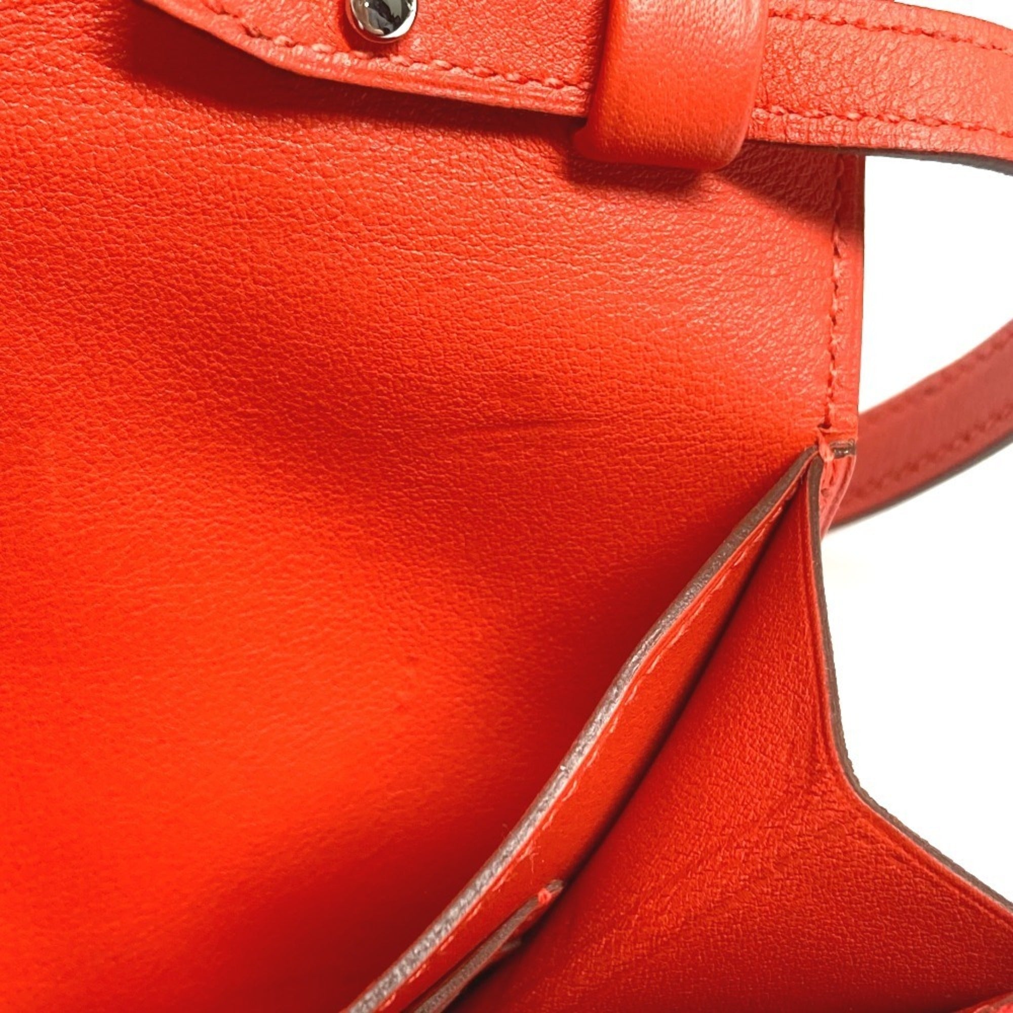 Hermes Red Color Swift Leather Pochette Shoulder Bag (Pre-Owned)