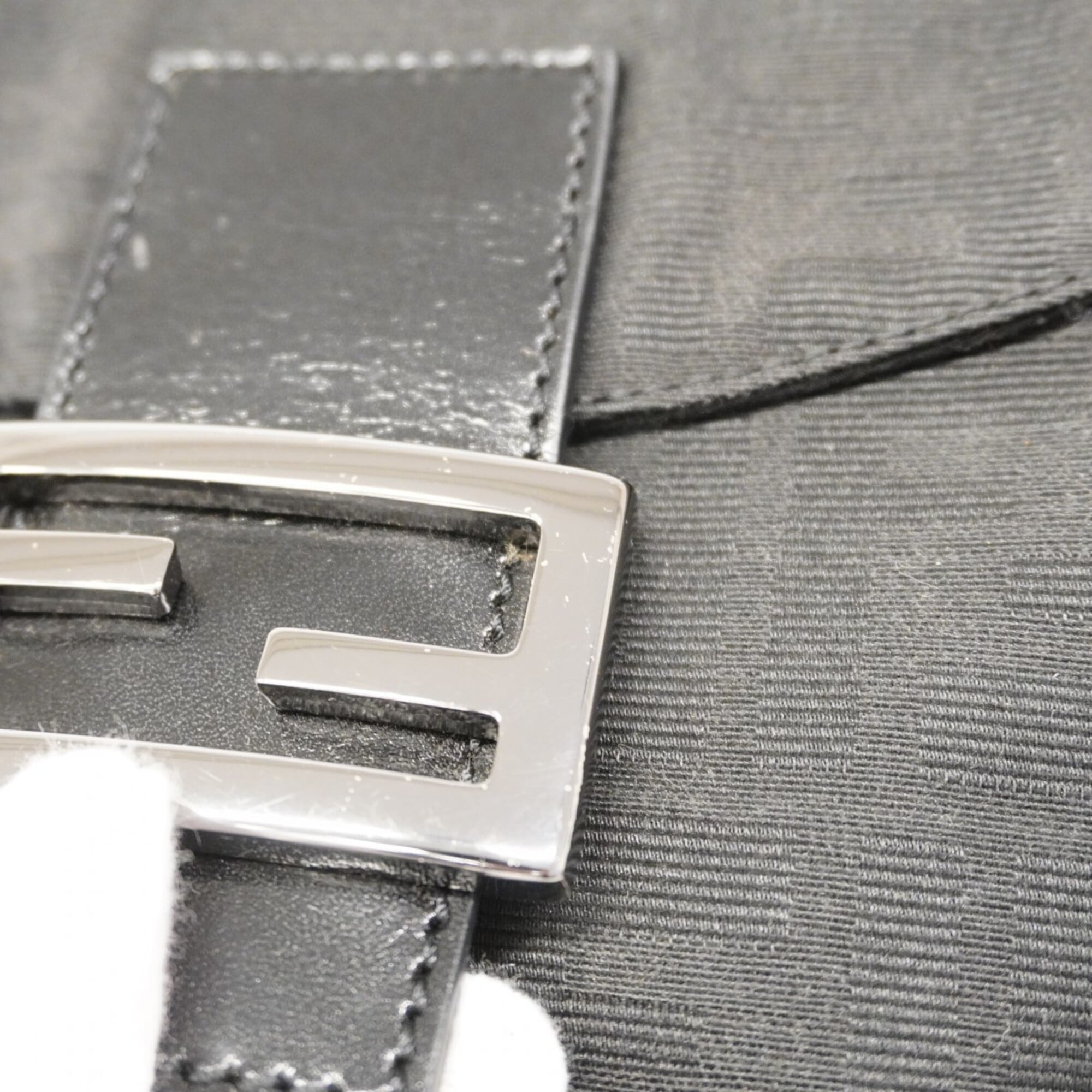 Fendi Black Nylon Canvas Handbag (Pre-Owned)