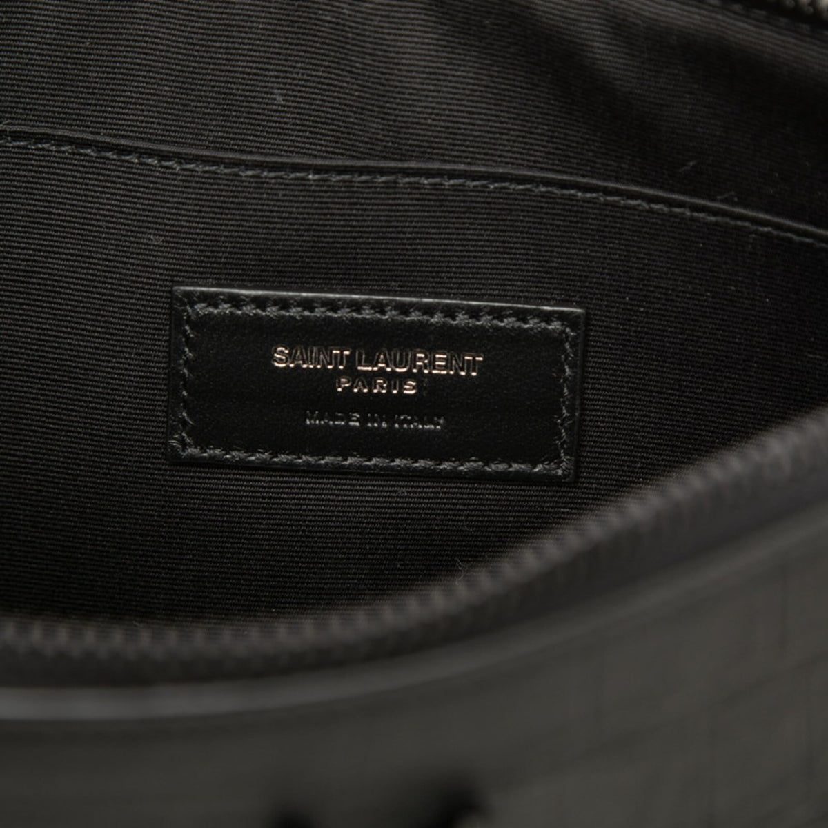 Saint Laurent Black Leather Clutch Bag (Pre-Owned)