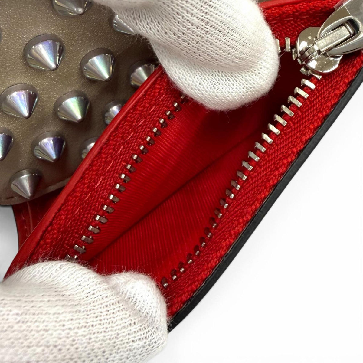 Christian Louboutin Beige Leather Wallet (Tri-Fold) (Pre-Owned)