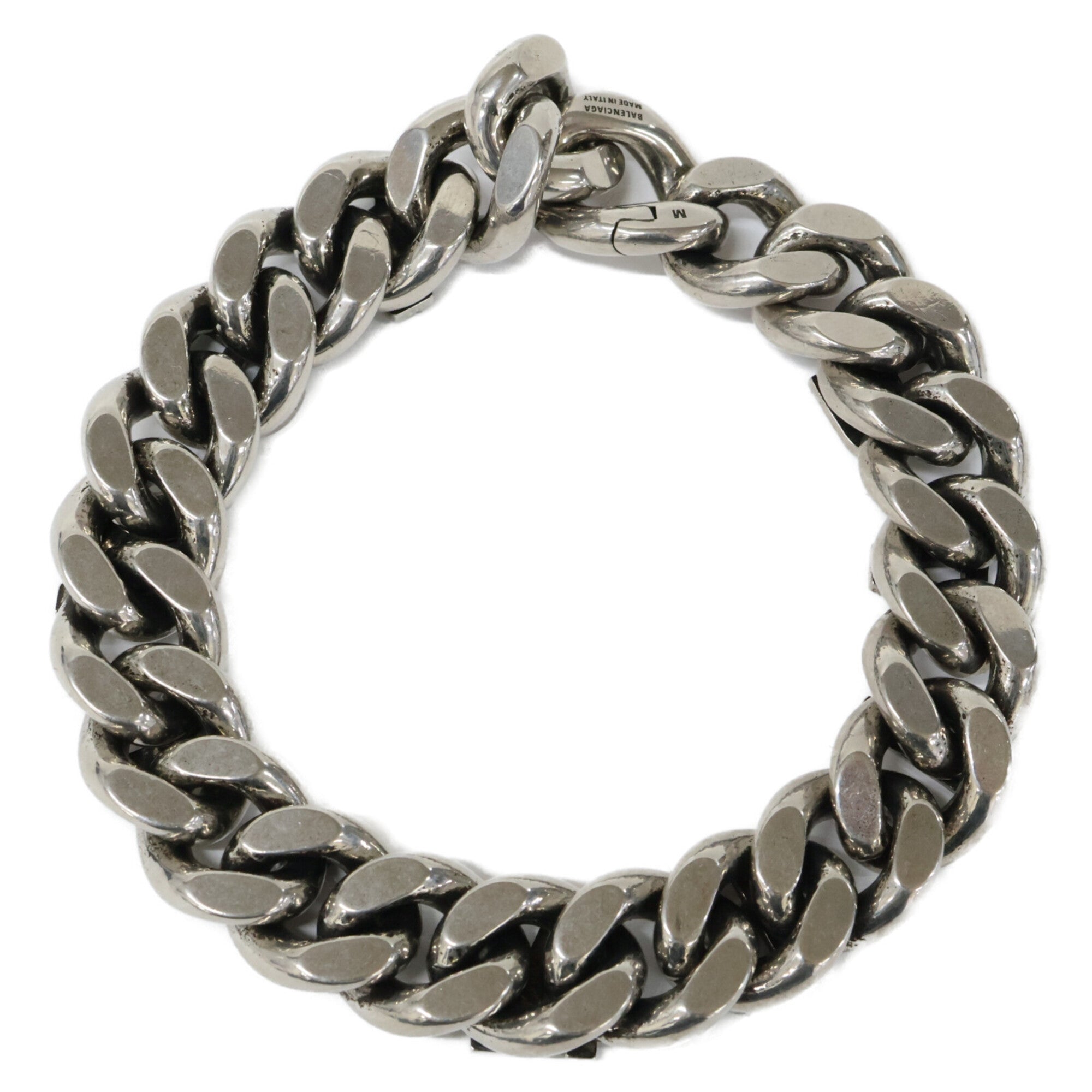 Balenciaga Silver Brass Charm Bracelet (Pre-Owned)