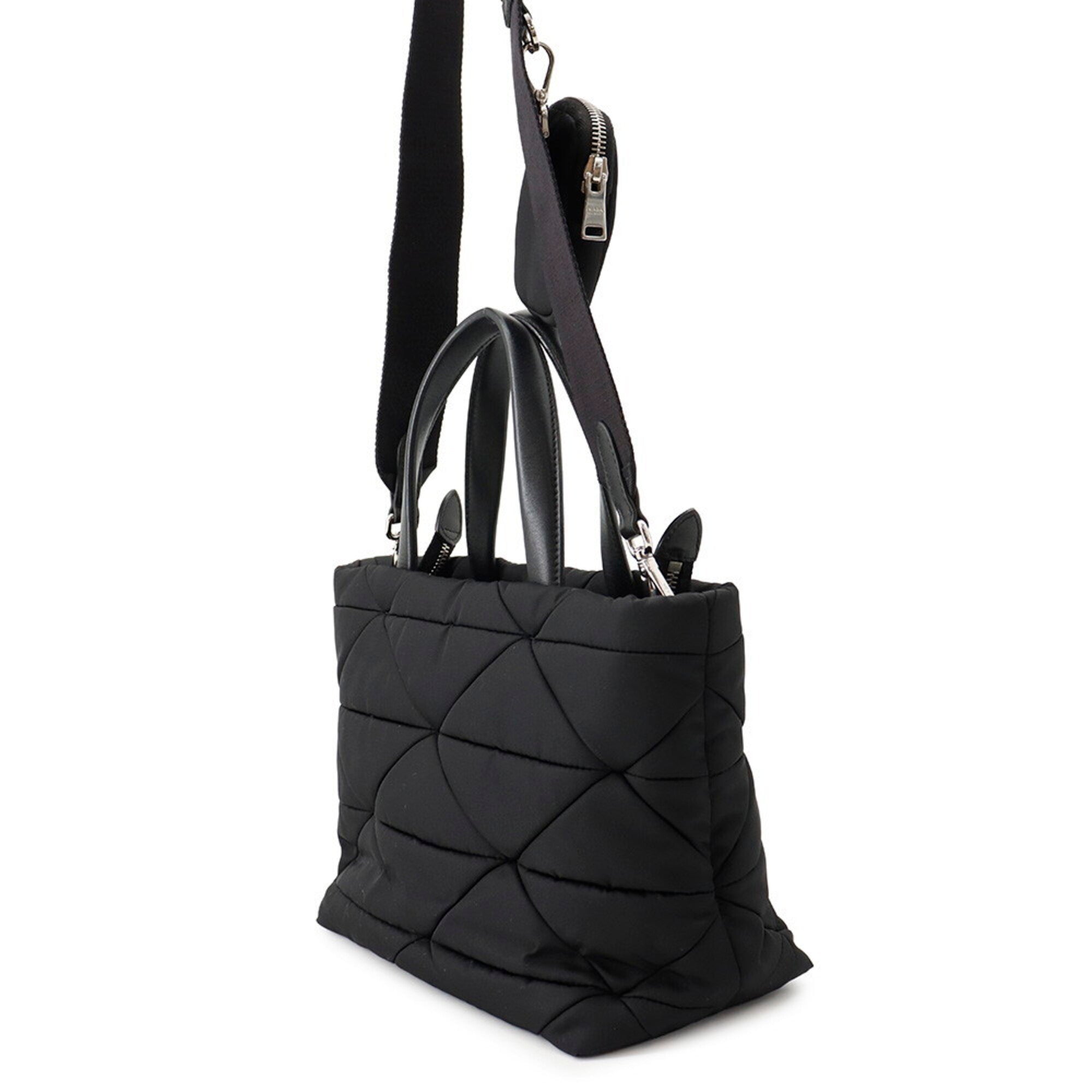 Prada Black Nylon Handbag Tote Bag (Pre-Owned)