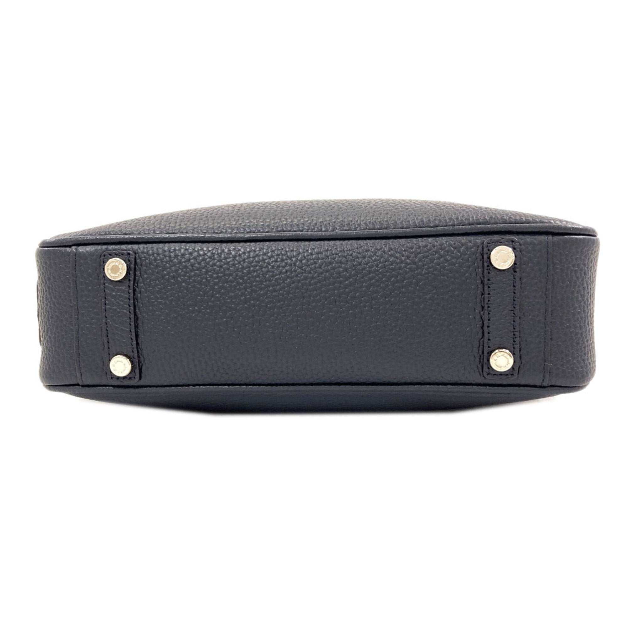 A.D.M.J Navy Leather Handbag (Pre-Owned)
