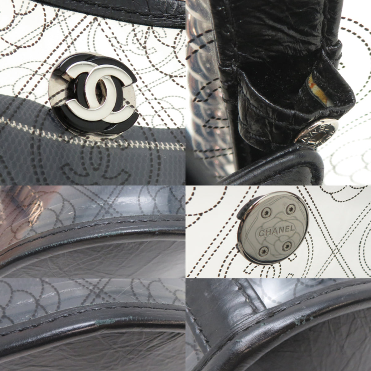 Chanel Black Vinyl Shoulder Bag (Pre-Owned)