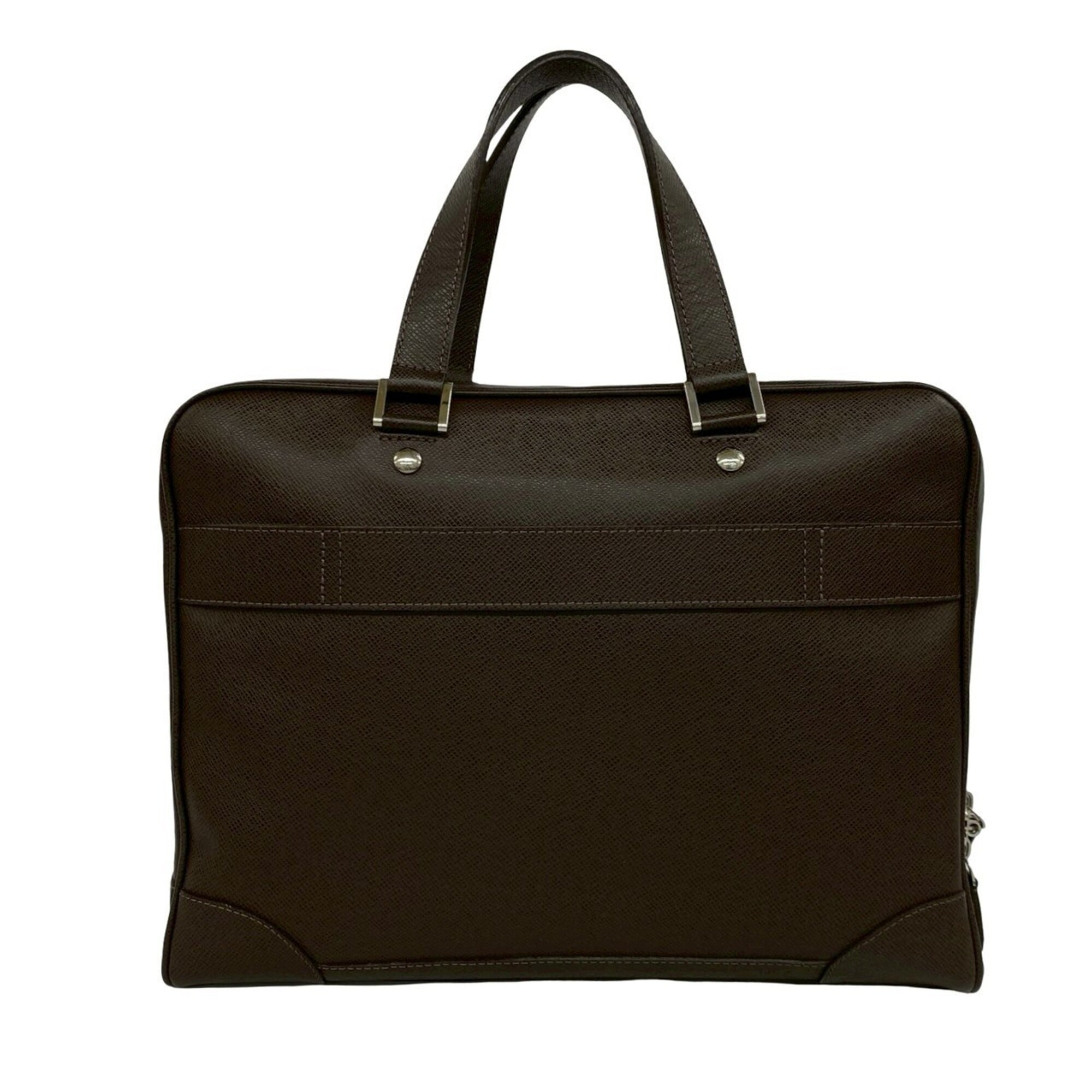 Louis Vuitton Brown Leather Briefcase Handbag (Pre-Owned)