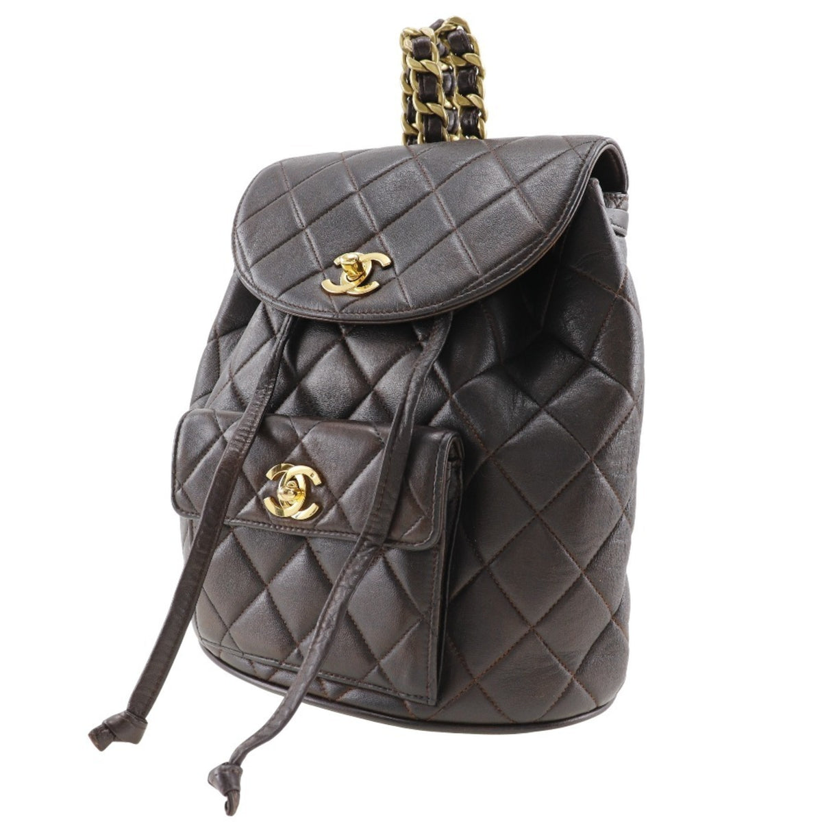 Chanel Brown Leather Backpack (Pre-Owned)
