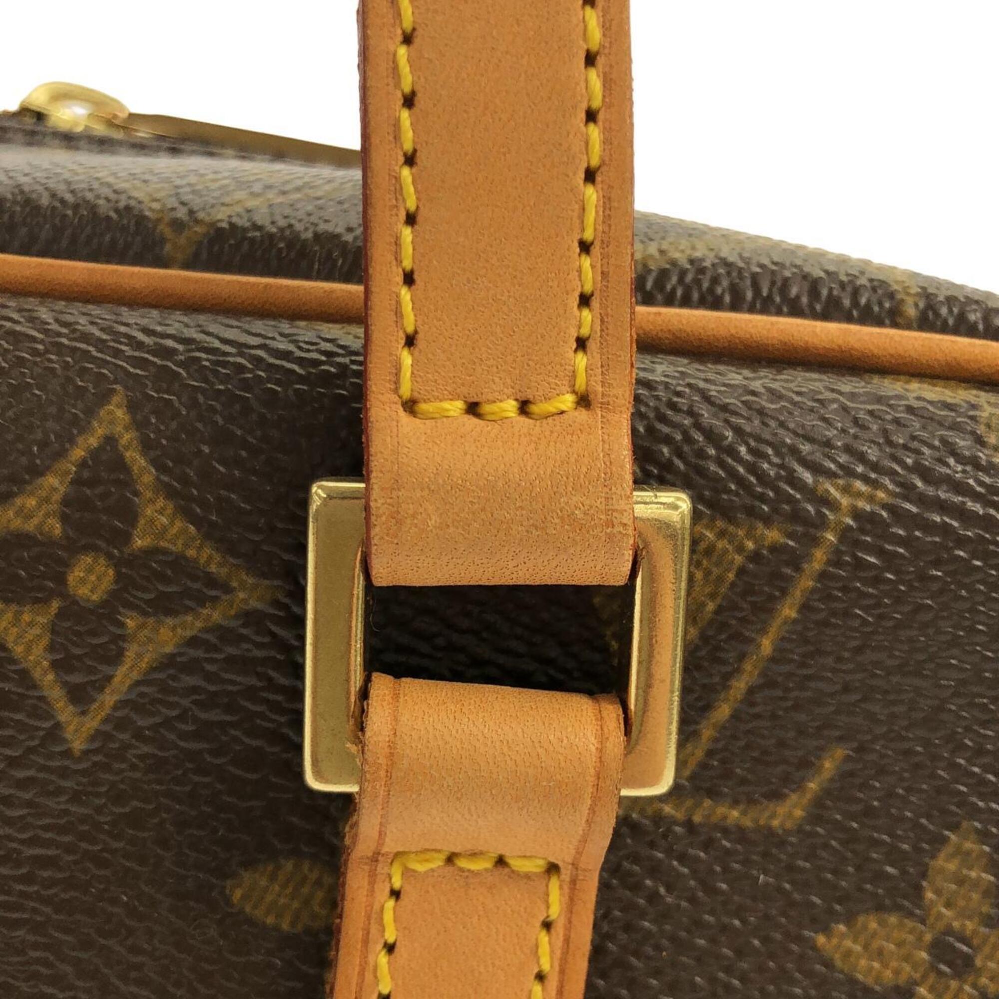 Louis Vuitton Marron Coated Canvas Shoulder Bag (Pre-Owned)