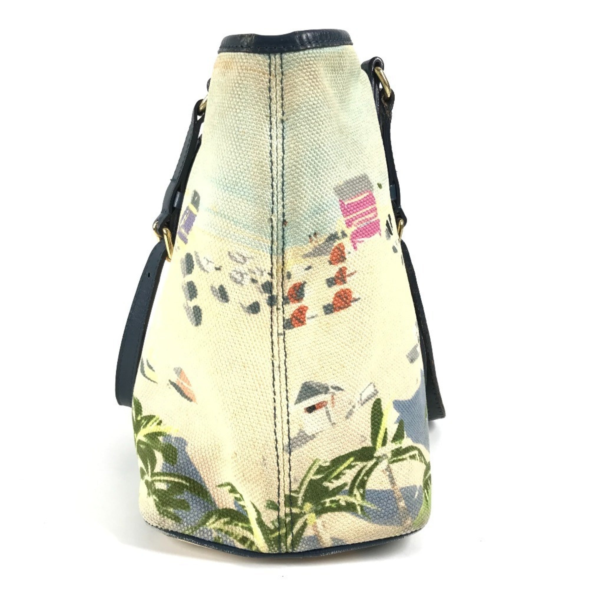 Louis Vuitton Blue Canvas Shoulder Bag Tote Bag (Pre-Owned)