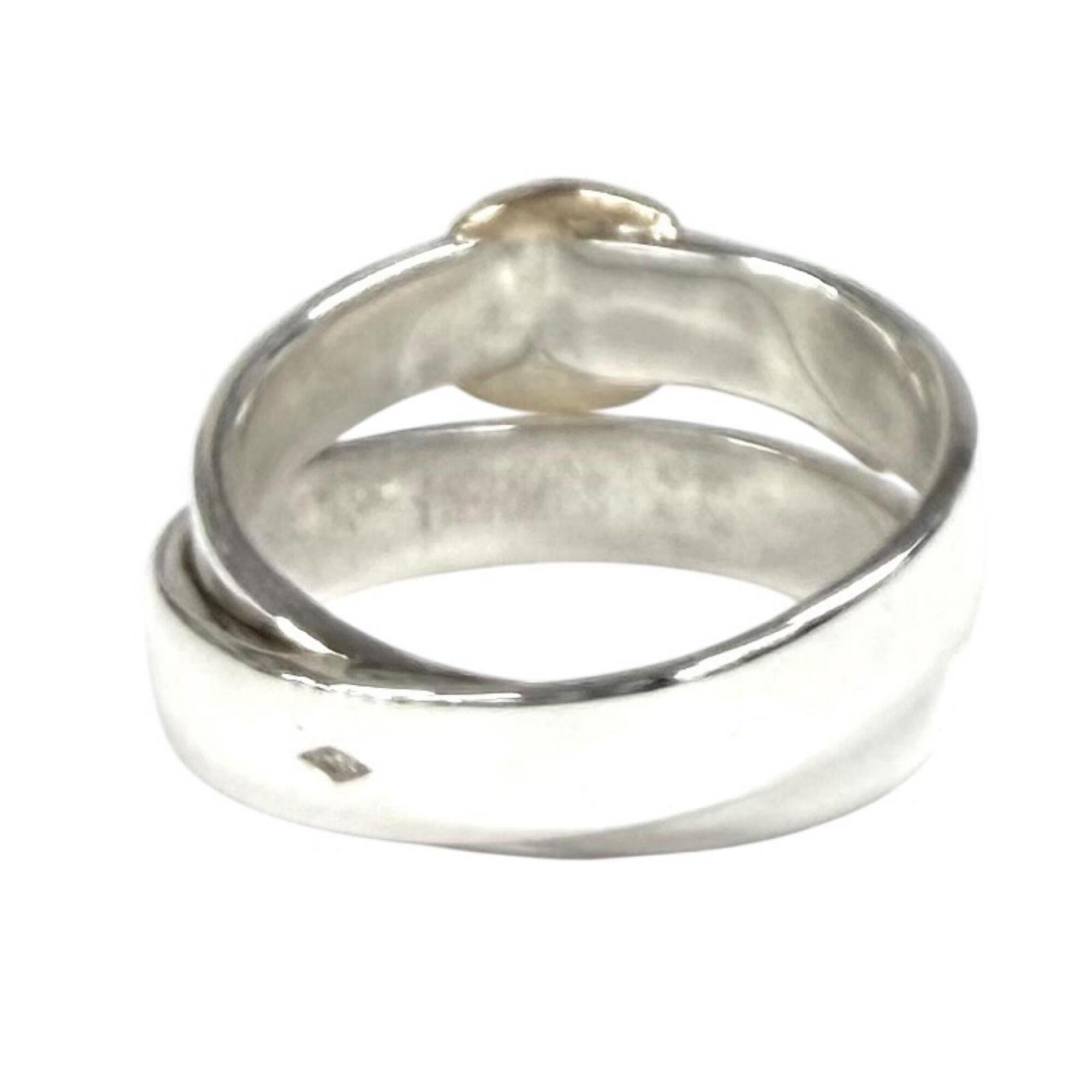 Hermes Gold Silver Band Ring (Pre-Owned)