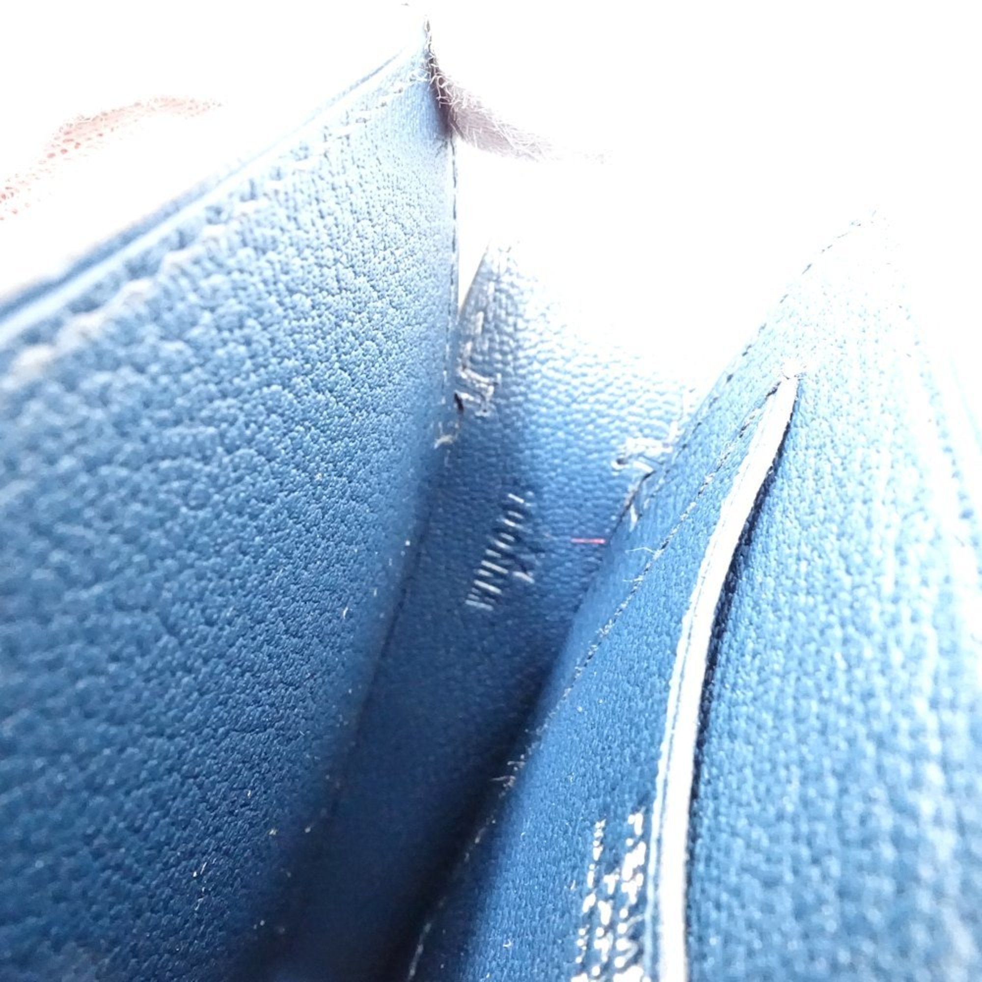 Hermes Blue Leather Pochette Shoulder Bag (Pre-Owned)