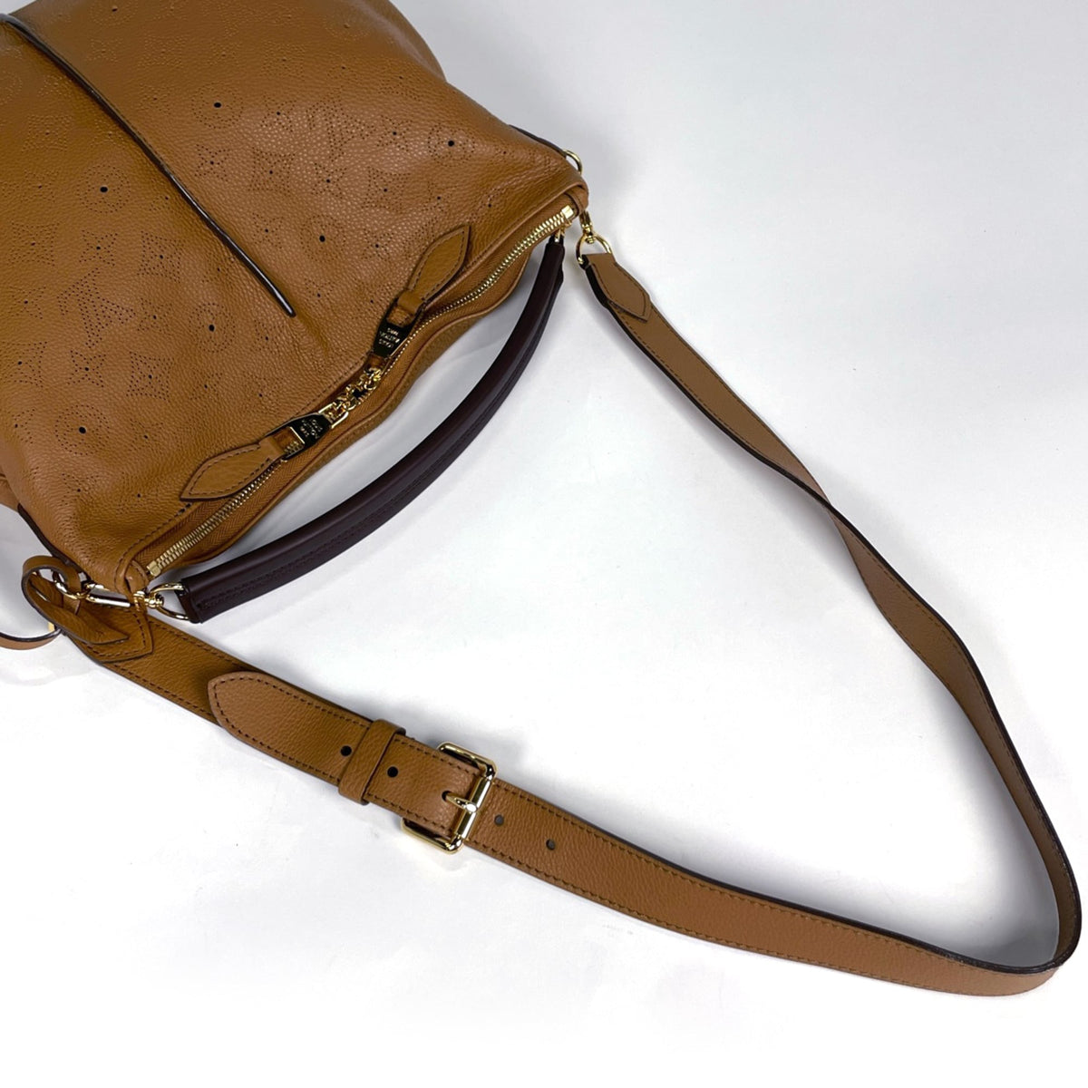 Louis Vuitton Caramel Monogram Mahina Leather Shoulder Bag (Pre-Owned)