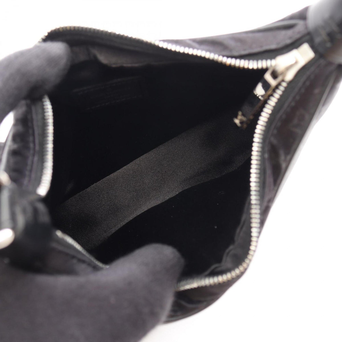 Louis Vuitton Black Noir Fabric Leather Handbag (Pre-Owned)