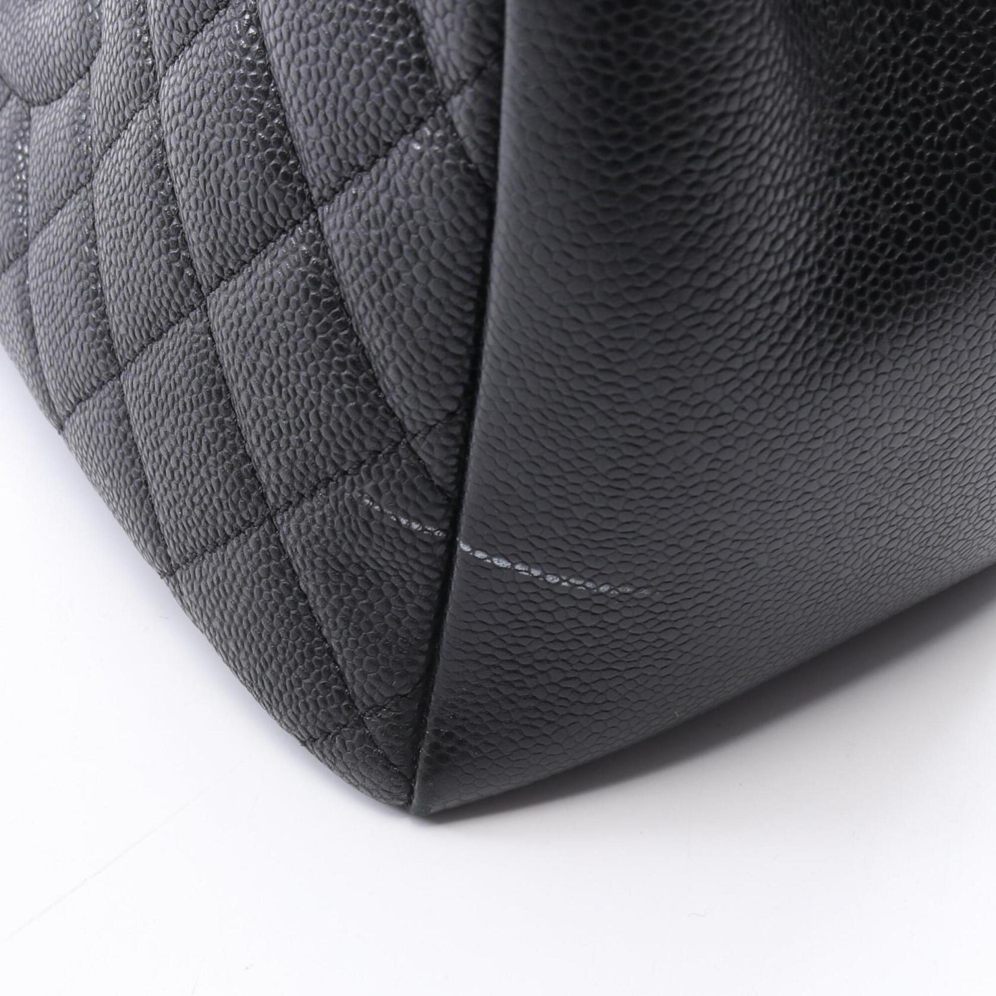 Chanel Black Grained Calfskin Handbag Tote Bag (Pre-Owned)