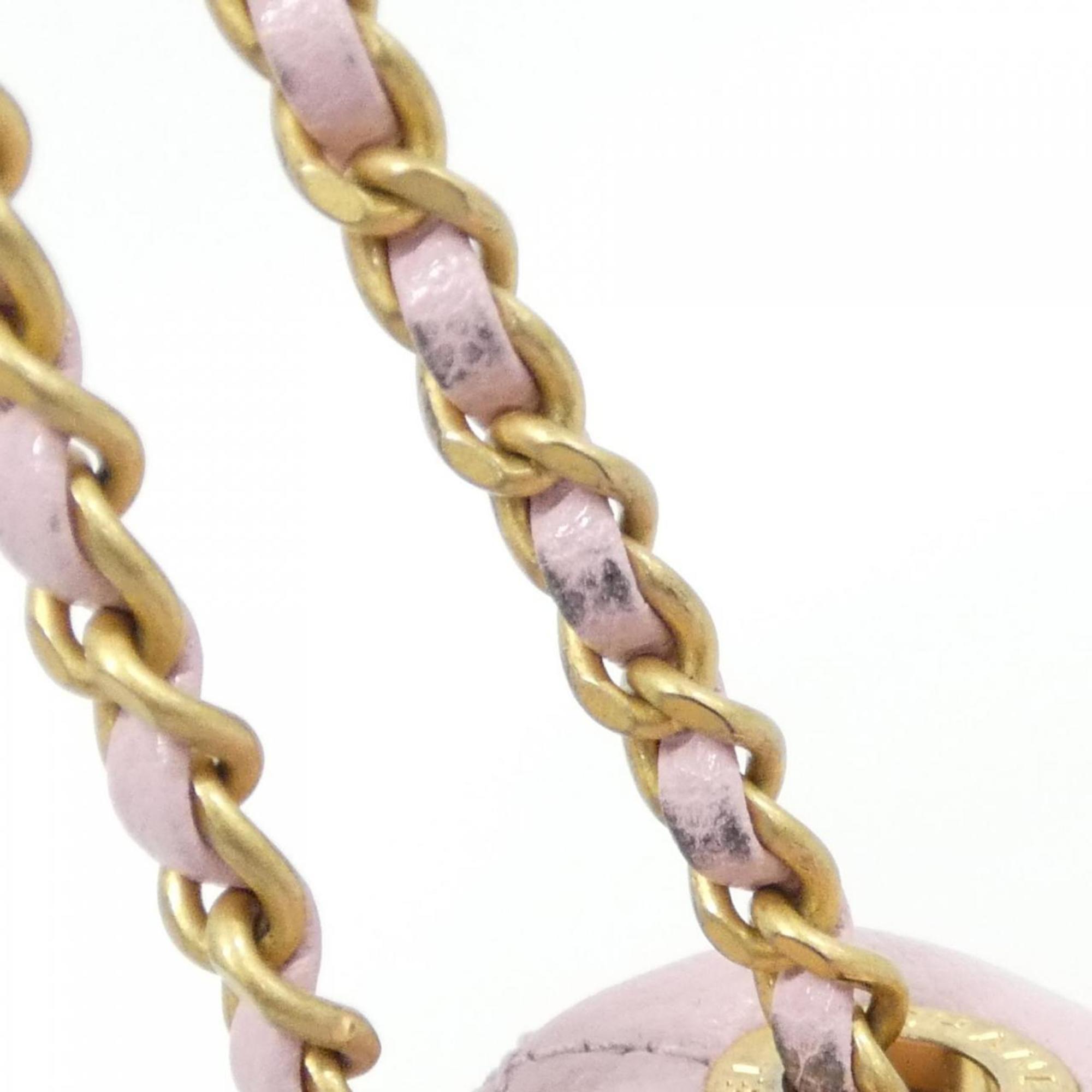 Chanel Pink Grained Calfskin Shoulder Bag (Pre-Owned)