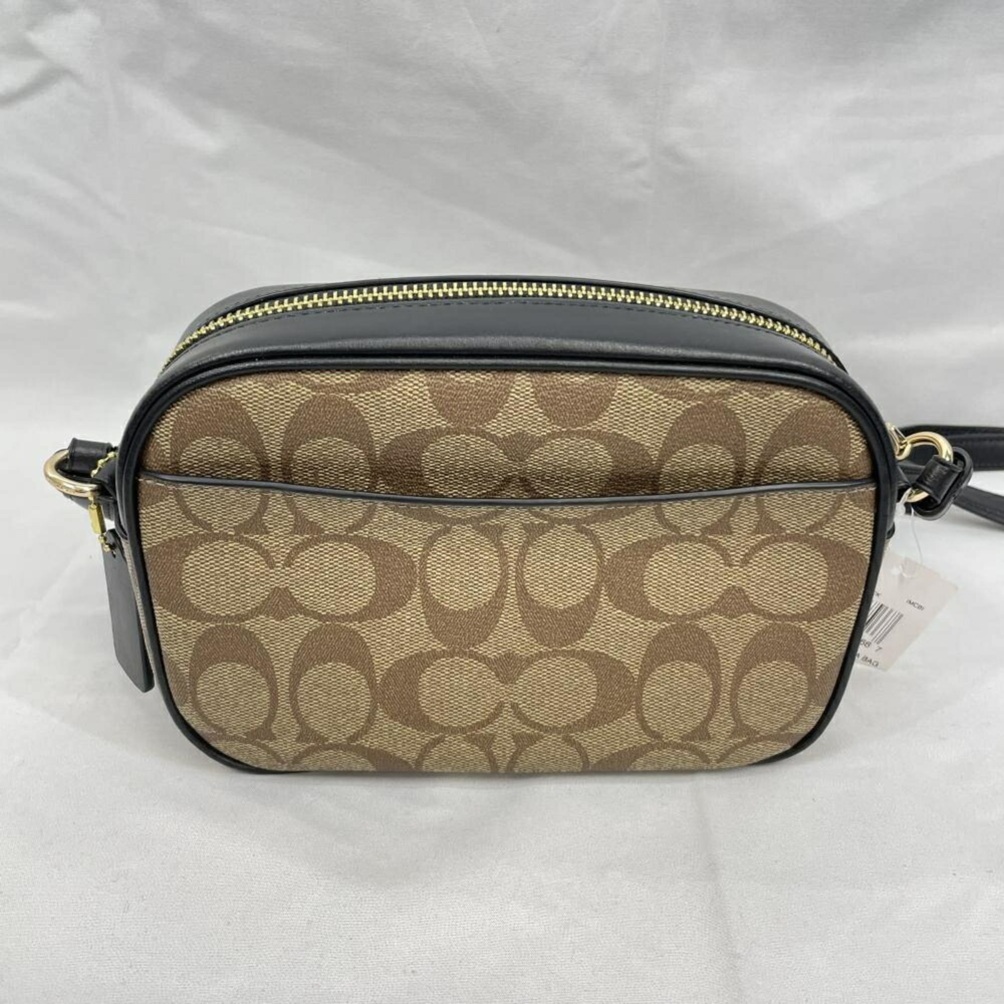 Coach Beige Signature Line Shoulder Bag (Pre-Owned)
