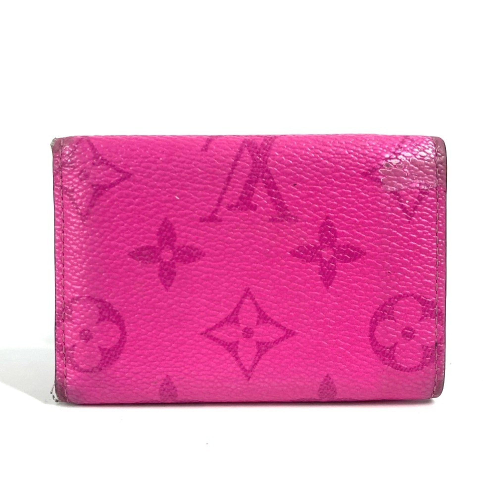 Louis Vuitton Pink Taiga Leather Wallet (Tri-Fold) (Pre-Owned)