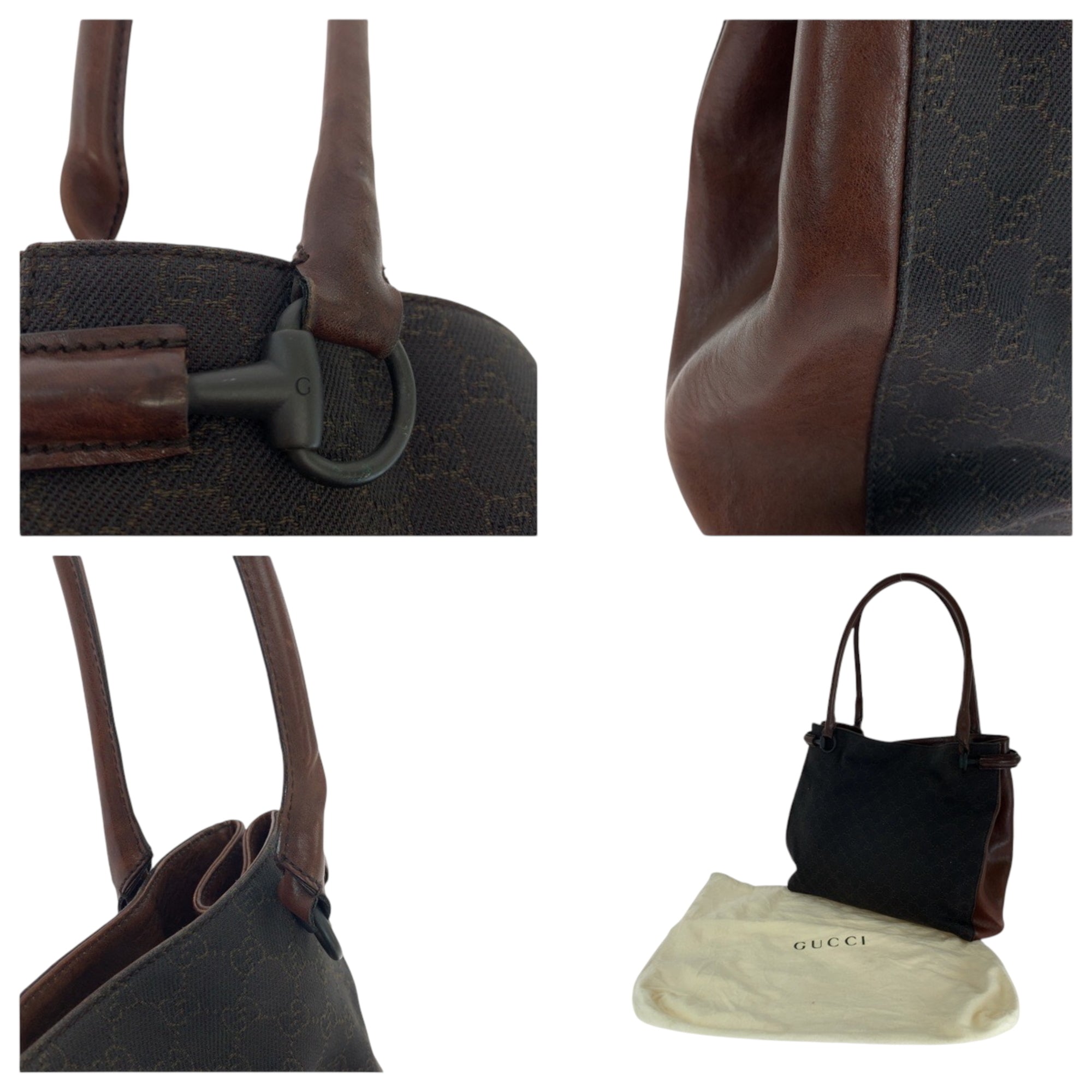 Gucci Brown Gg Canvas Shoulder Bag Tote Bag (Pre-Owned)
