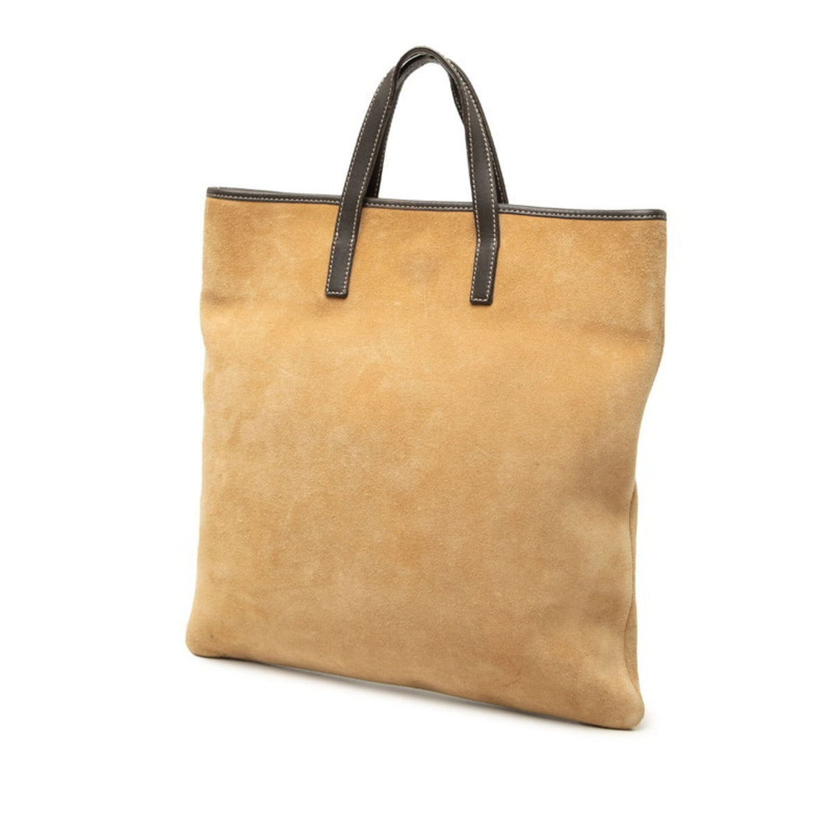 Loewe Brown Suede Leather Handbag Tote Bag (Pre-Owned)