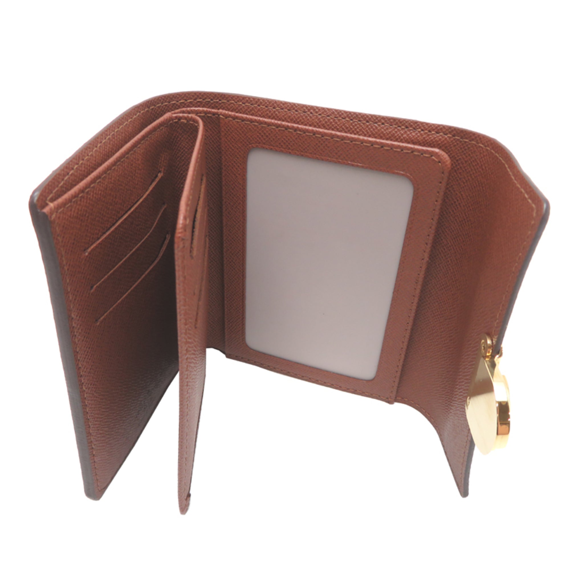Louis Vuitton Brown Monogram Wallet (Tri-Fold) (Pre-Owned)