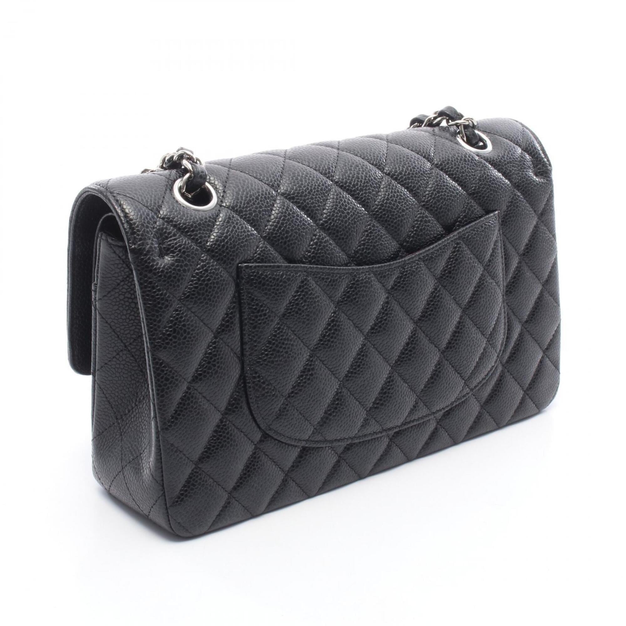Chanel Black Grained Calfskin Handbag Shoulder Bag (Pre-Owned)