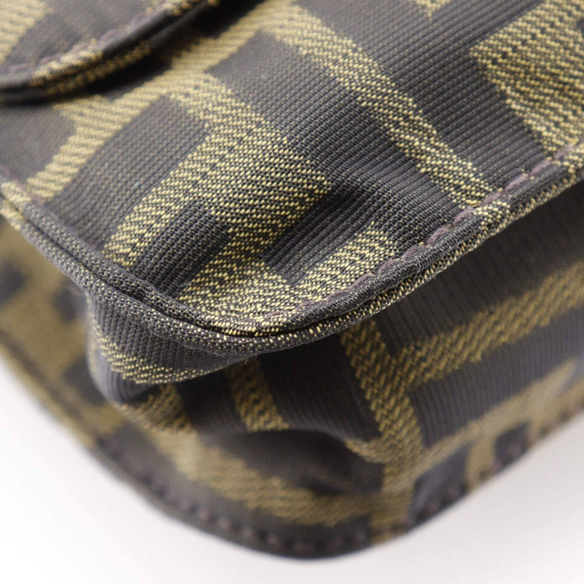 Fendi Brown Nylon Canvas Shoulder Bag (Pre-Owned)