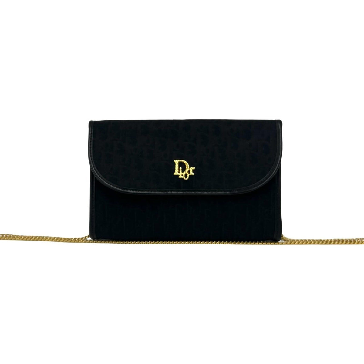 Christian Dior Black Canvas Leather Shoulder Bag (Pre-Owned)