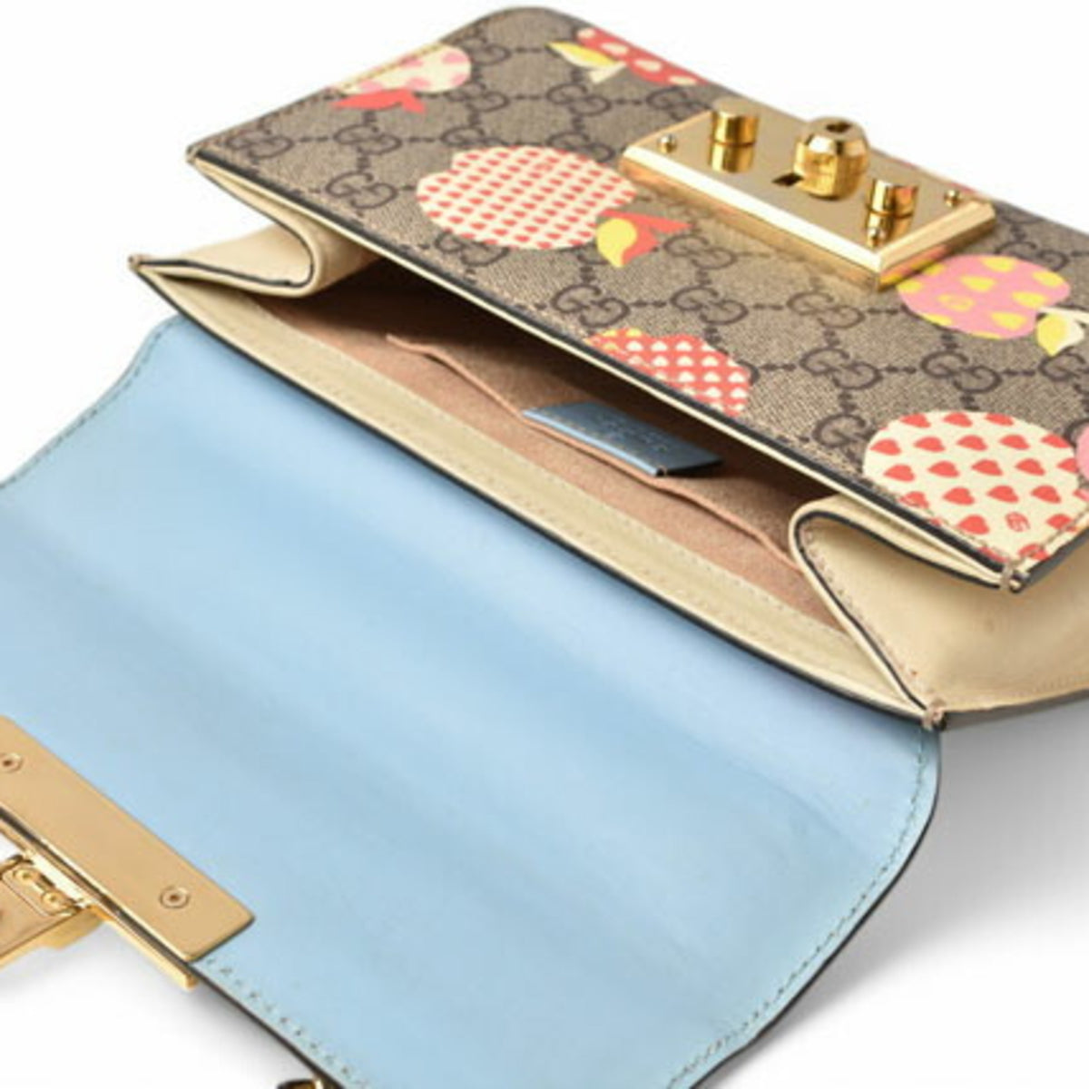 Gucci Beige Blue Brown Gg Supreme Shoulder Bag (Pre-Owned)