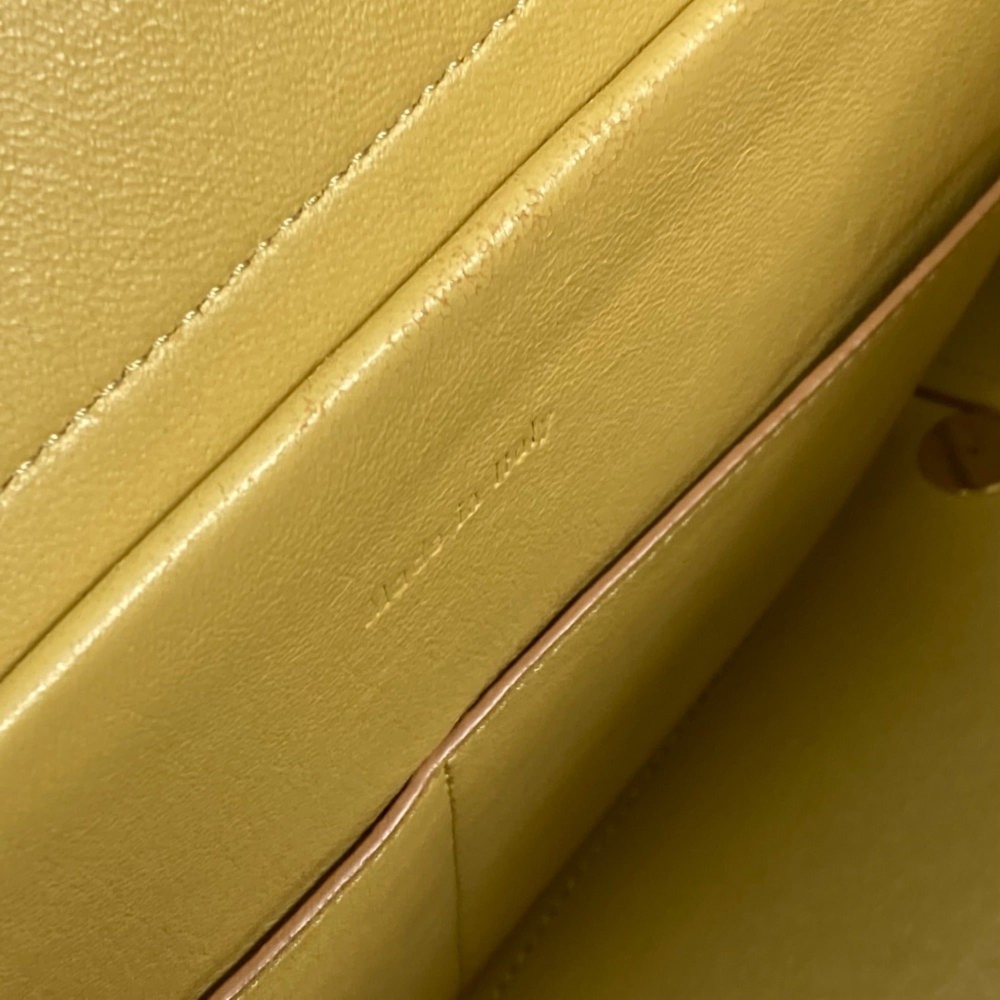 Celine Yellow Leather Shoulder Bag (Pre-Owned)