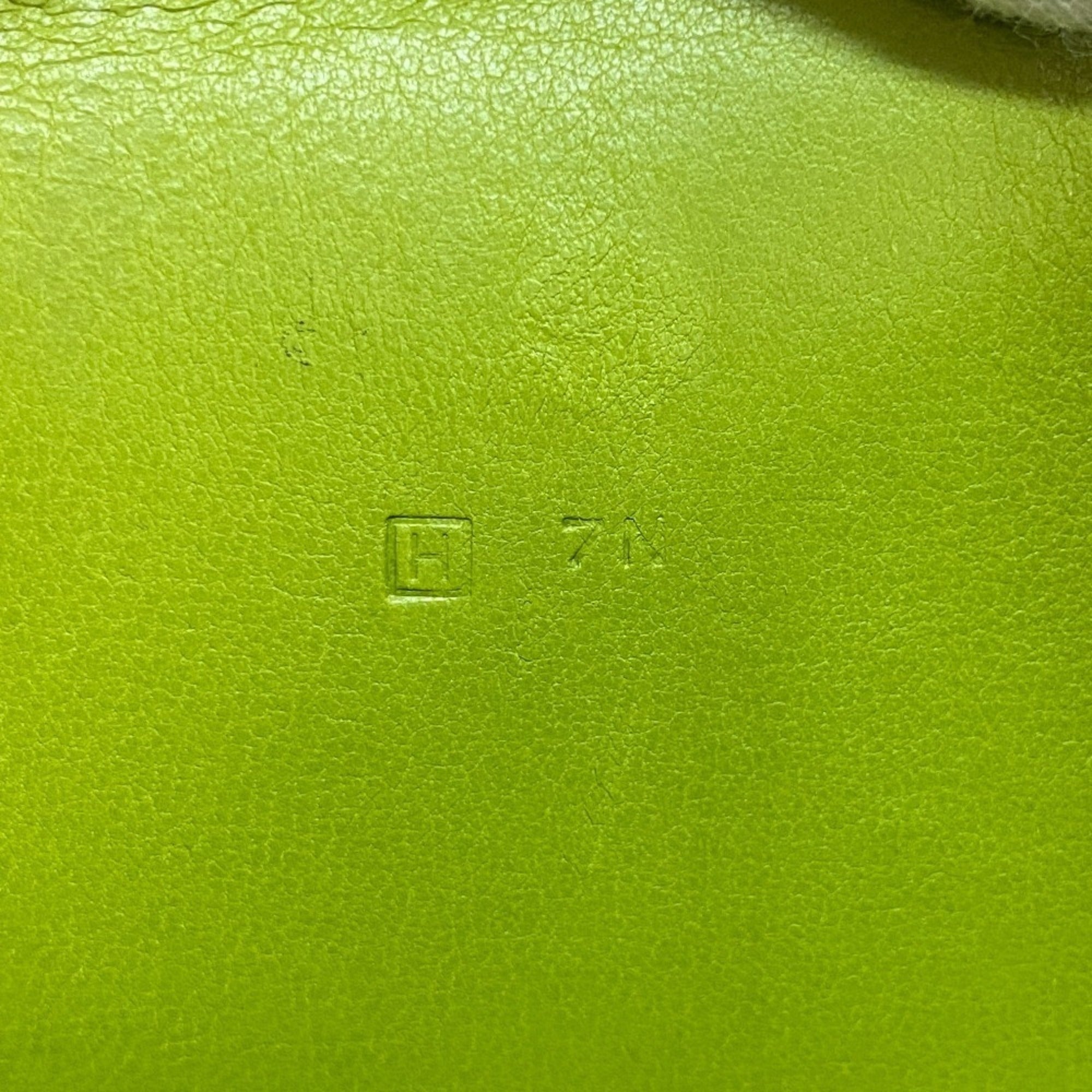 Hermes Green Taurillon Clemence Leather Long Wallet (Bi-Fold) (Pre-Owned)