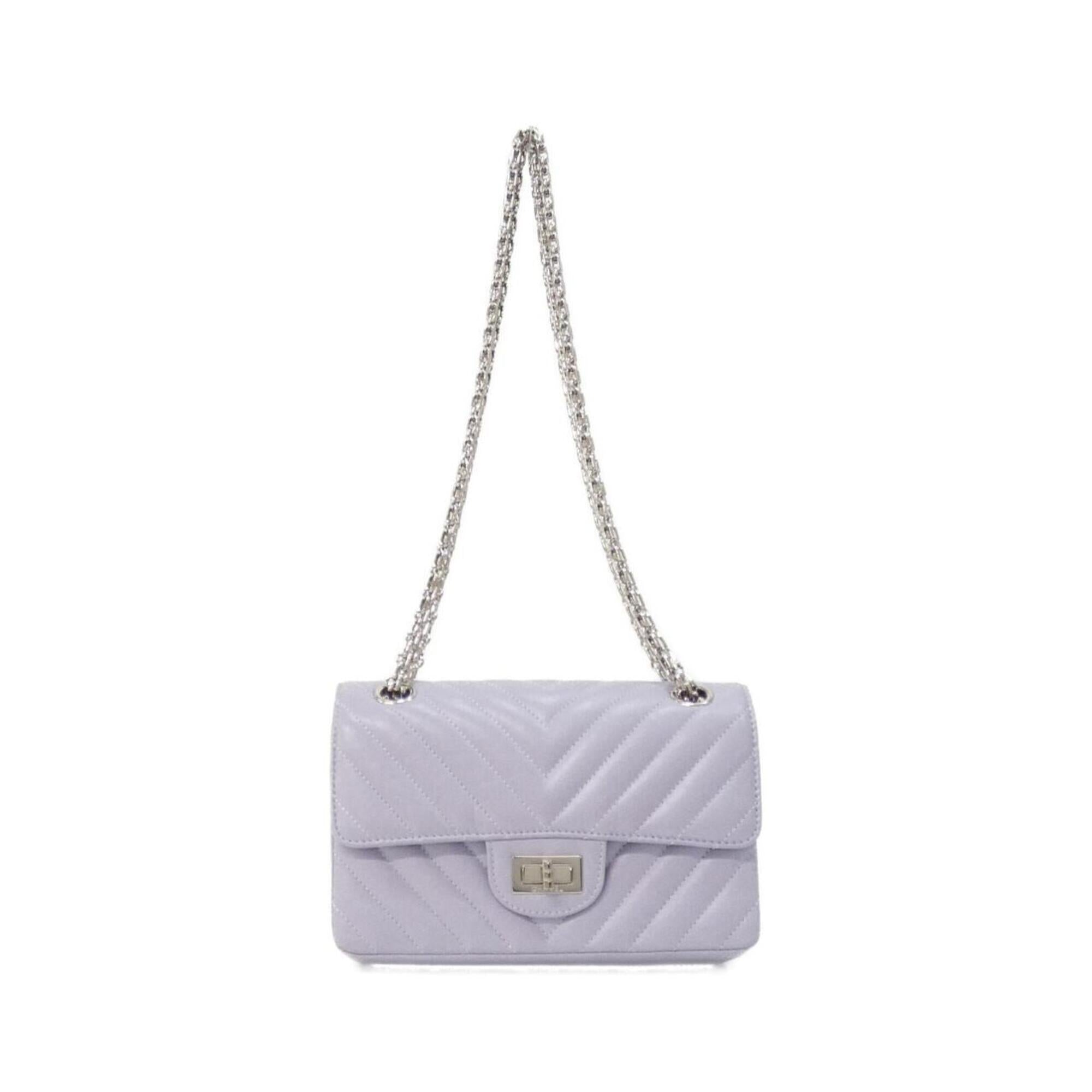 Chanel Light Purple Leather Shoulder Bag (Pre-Owned)