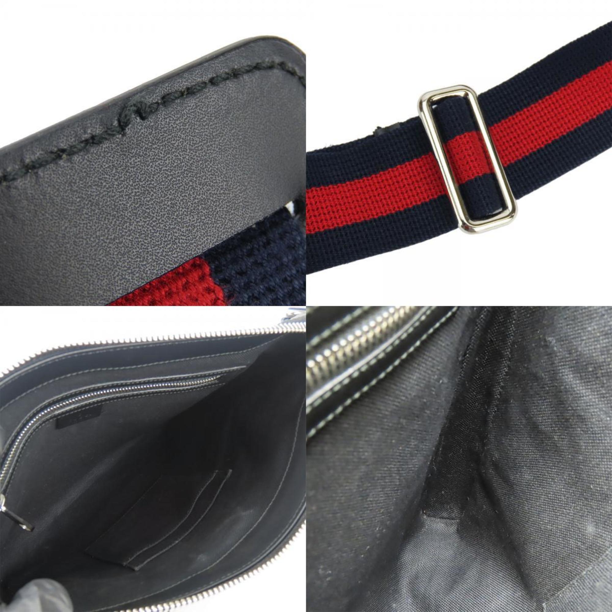 Gucci Black Gray Gg Supreme Shoulder Bag (Pre-Owned)