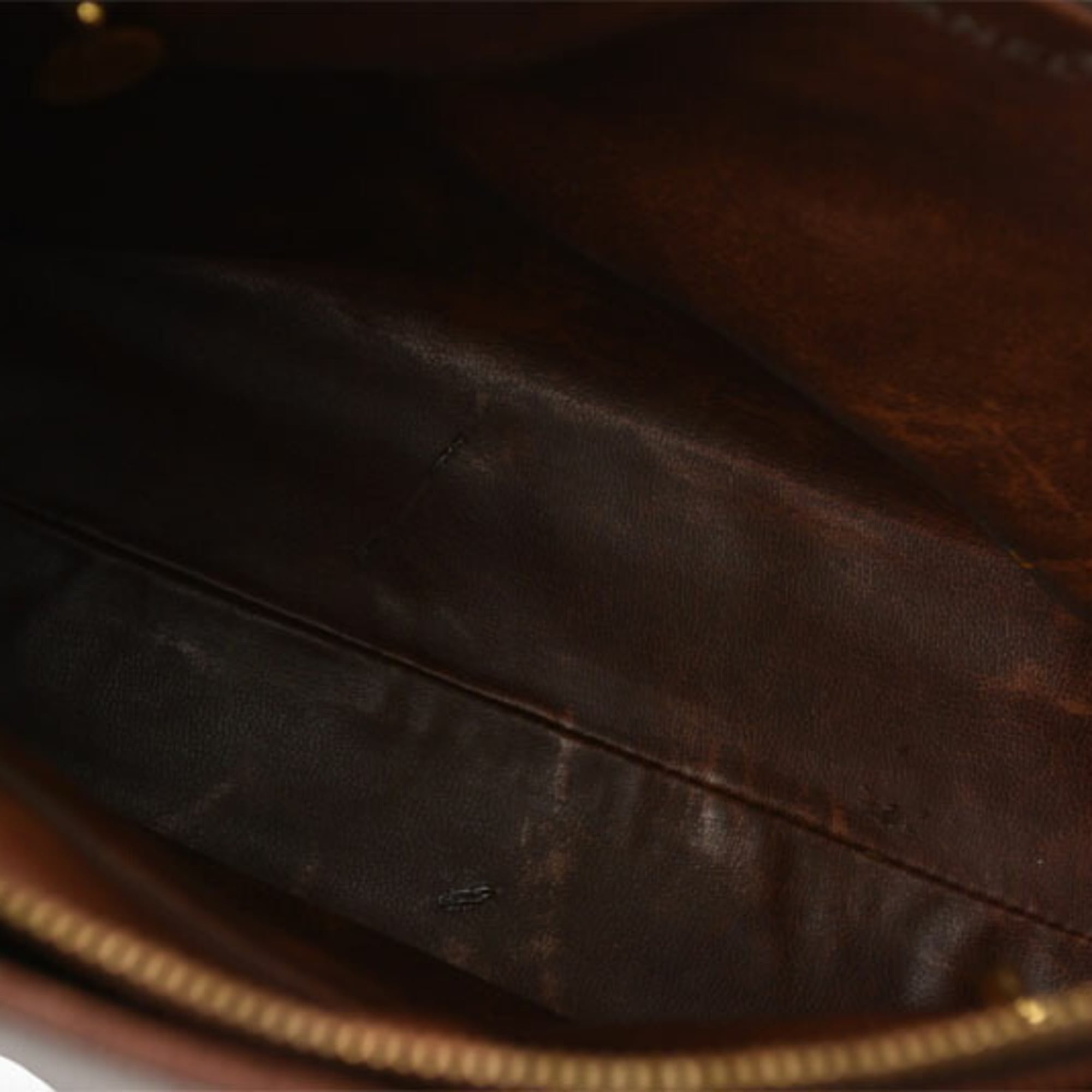 Chanel Brown Gold Leather Shoulder Bag Tote Bag (Pre-Owned)