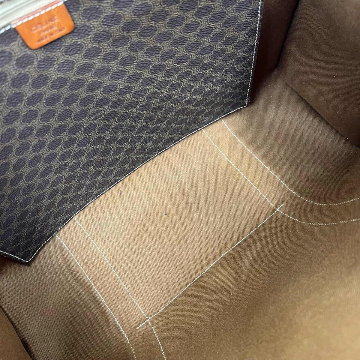 Celine Brown Leather Pvc Shoulder Bag Tote Bag (Pre-Owned)